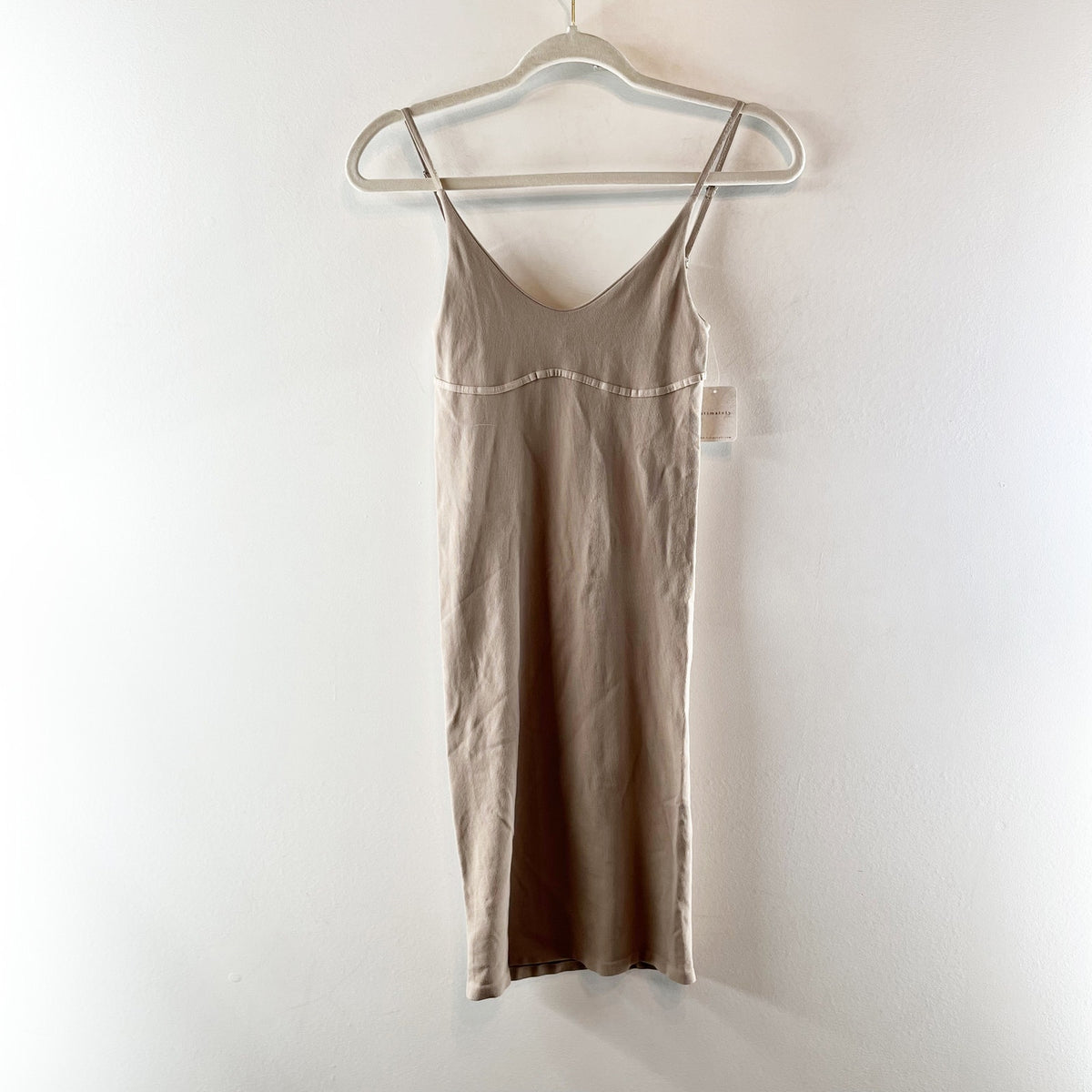 Intimately by Free People Meg High Platform Mini Slip Dress Sand Beige XS/S