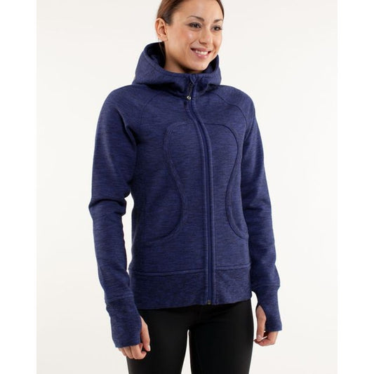 Lululemon Scuba Full Zip Hoodie Sweatshirt Heathered Navy Blue 4