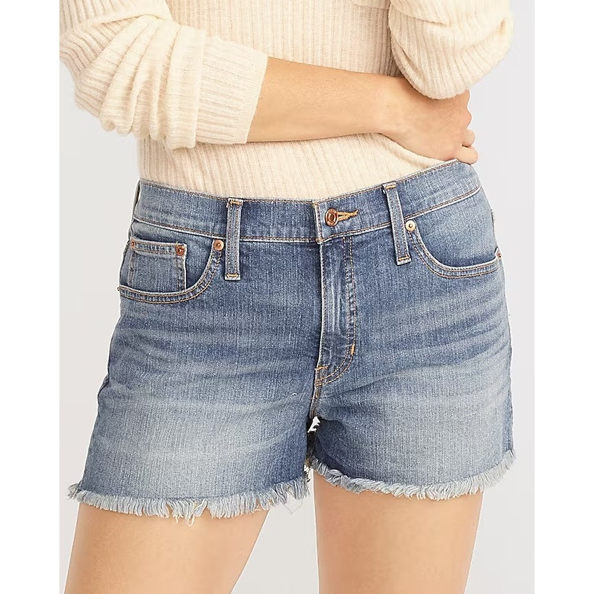 J. Crew Mid Rise Cutoff Jean Shorts Blue 25 / 0