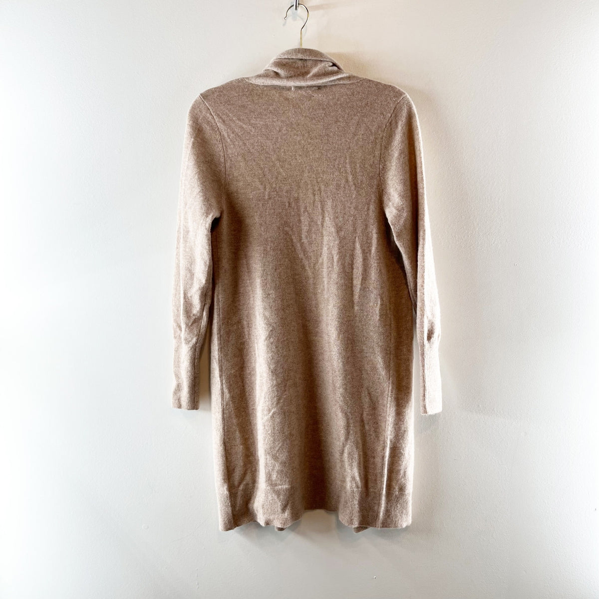Quince Mongolian Cashmere Long Sleeve Open Duster Cardigan Sweater Oatmeal XS