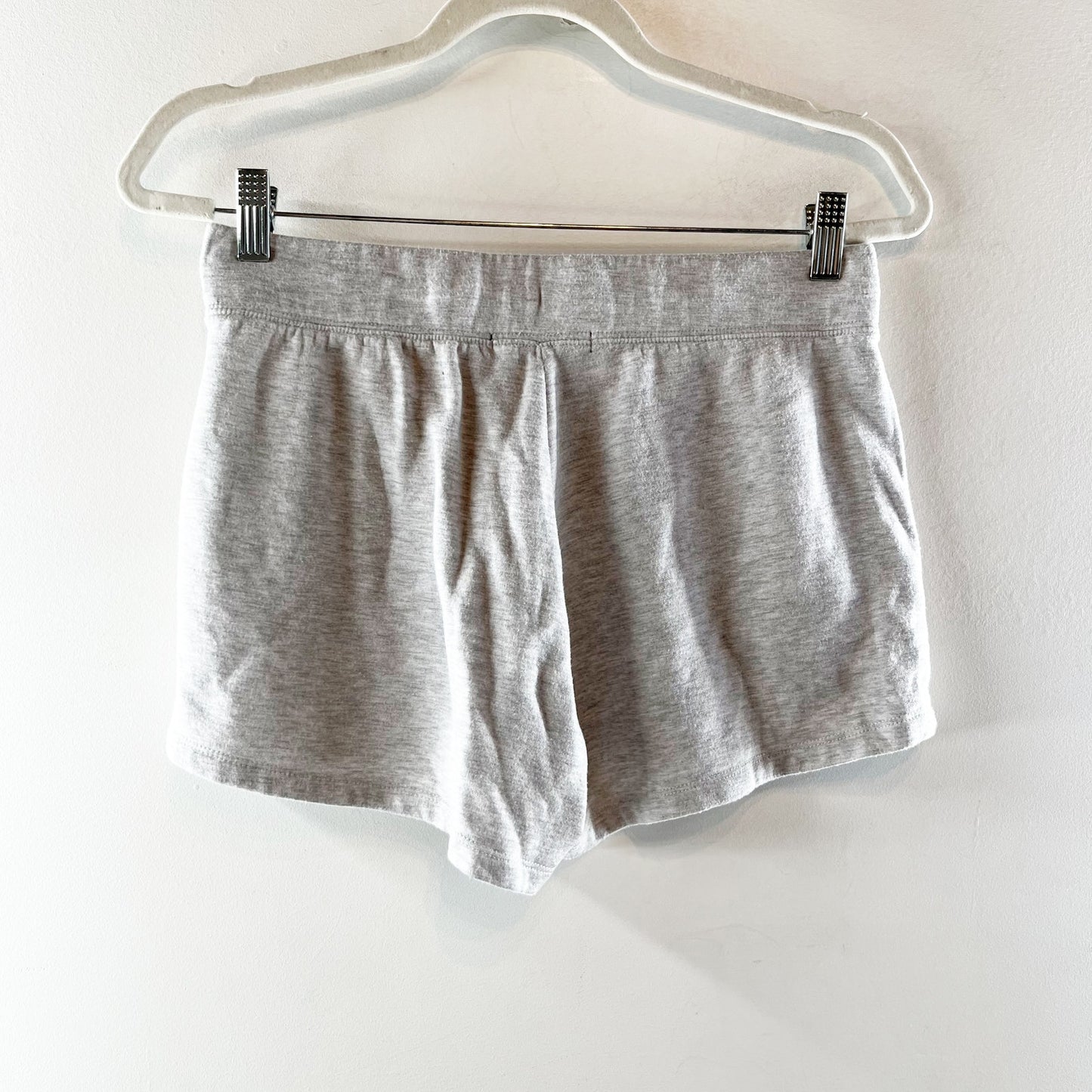 Quince SuperSoft Fleece Drawstring Waist Lounge Shorts Heather Gray Small