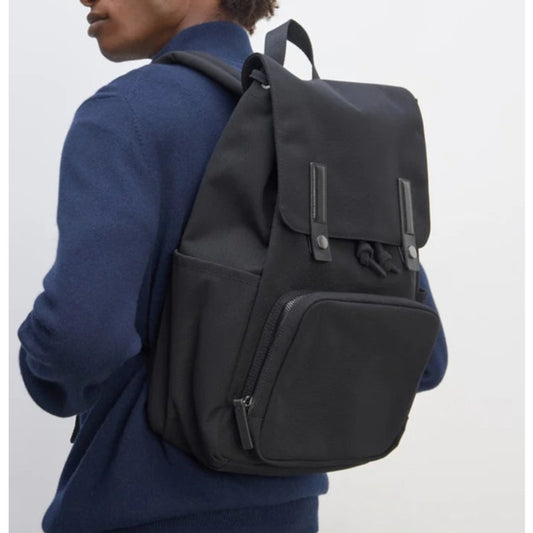 Everlane The Modern Snap Unisex Black Canvas Backpack