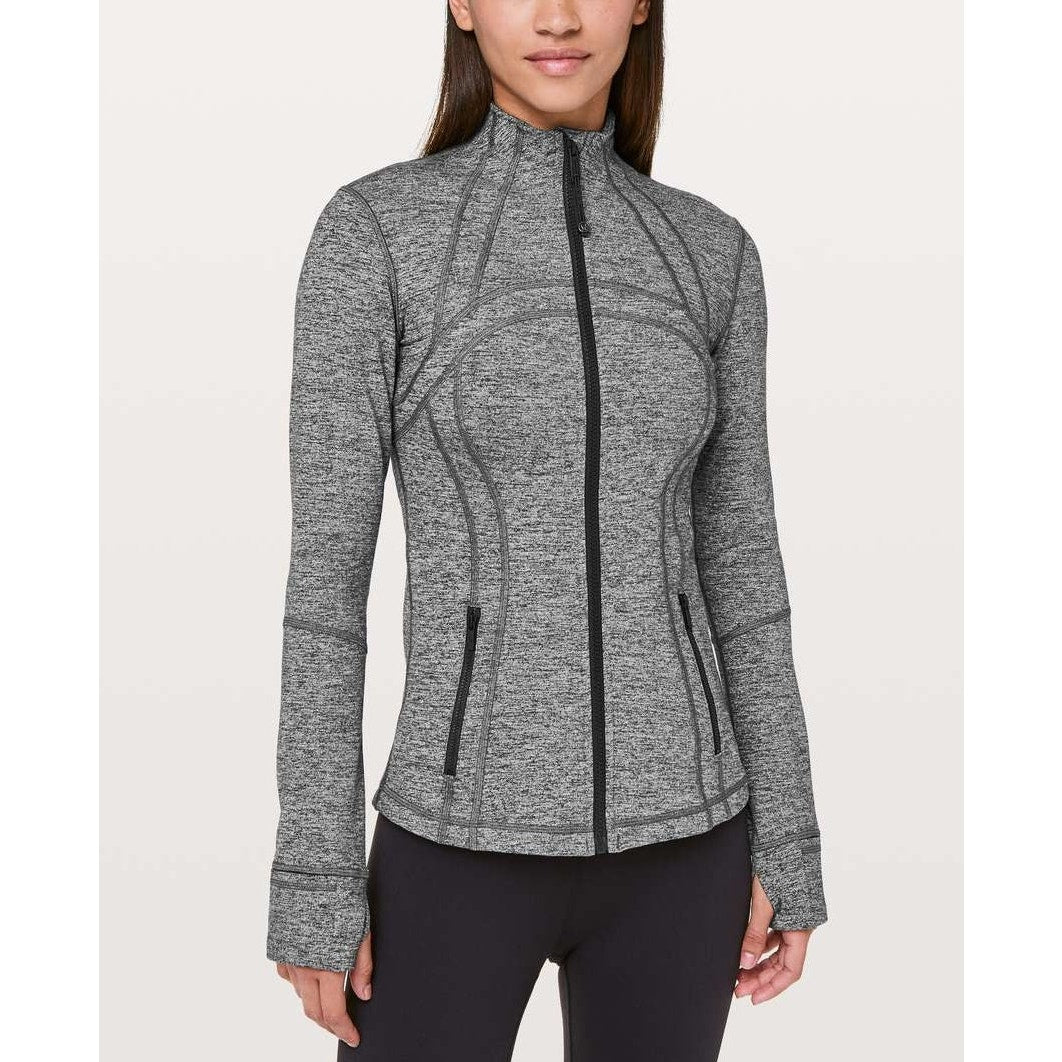 Lululemon Define Full Zip Long Sleeve Jacket Heathered Black Gray 6