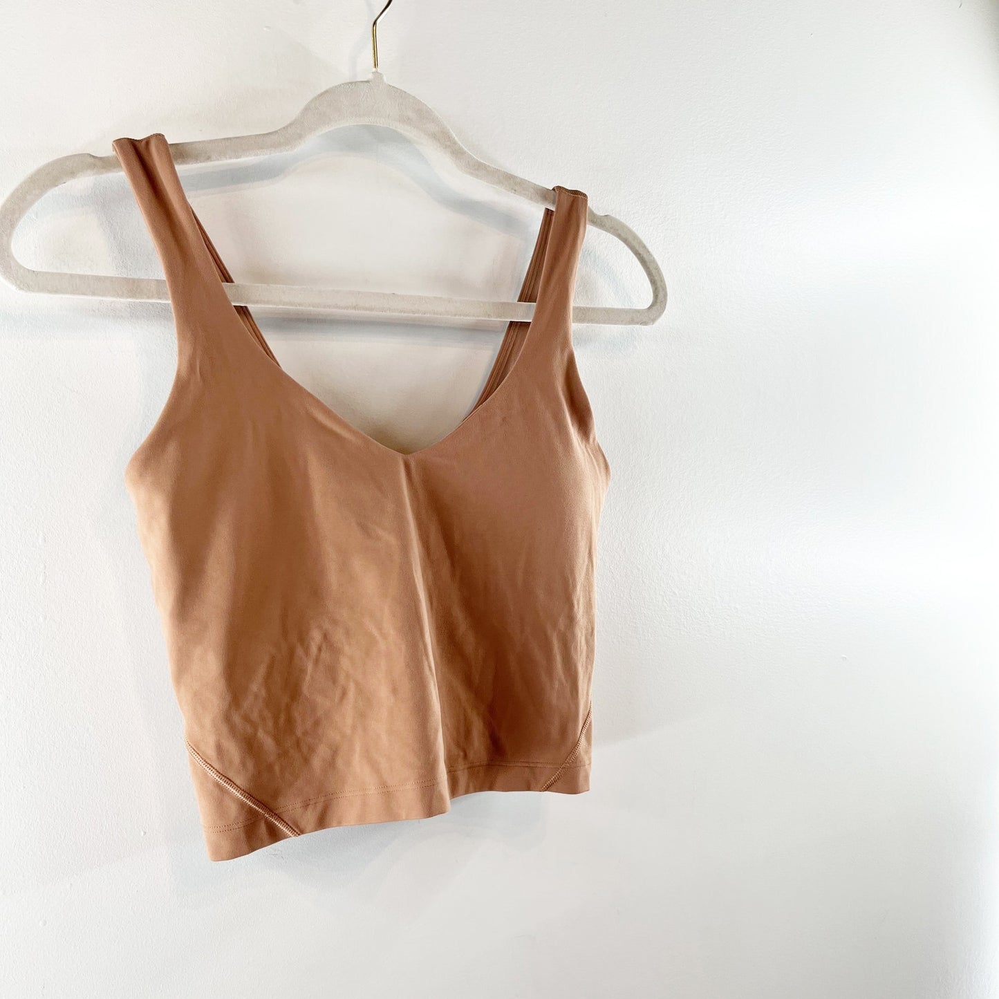 Lululemon Align Cropped V Neck Tank Top Brown 6