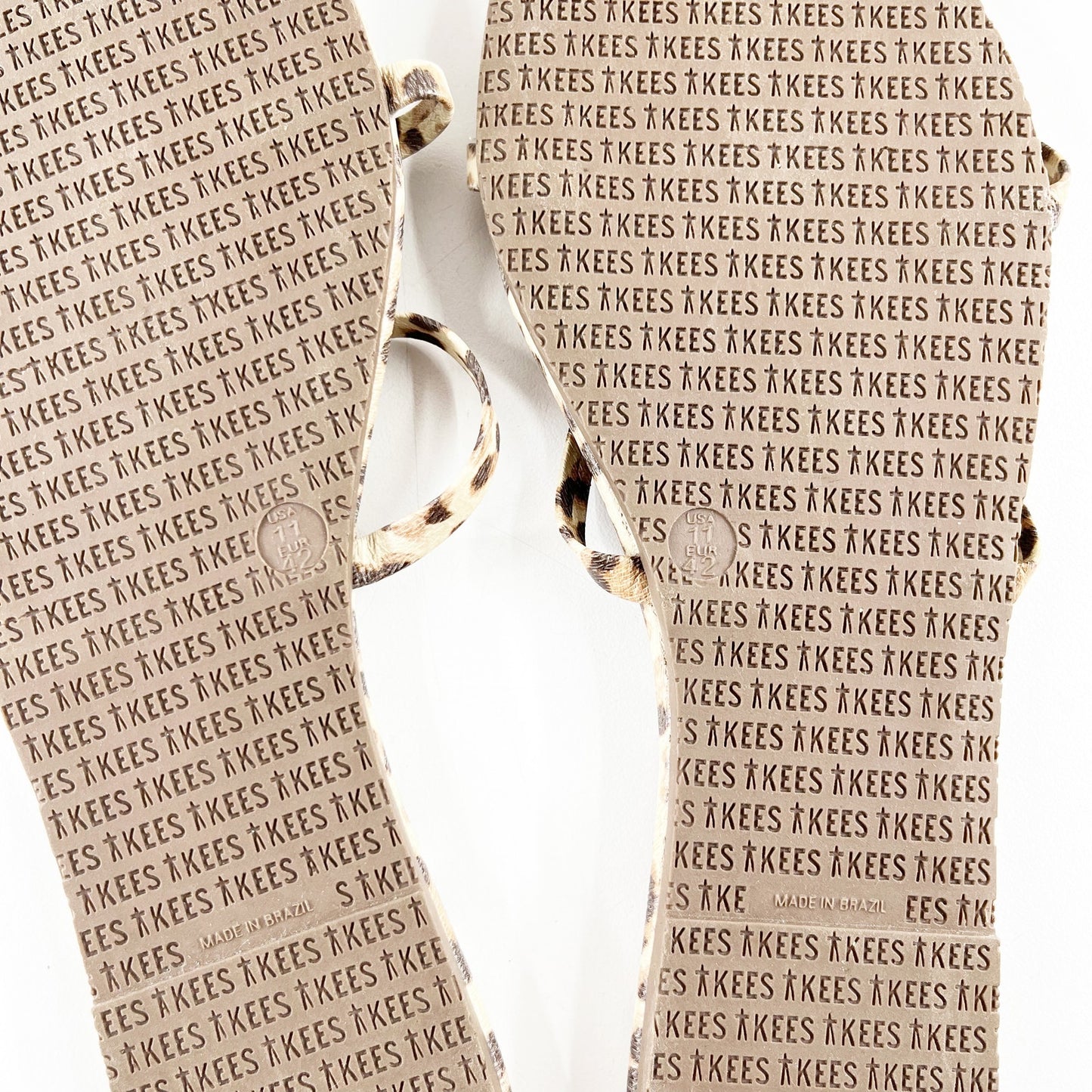 Tkees Double Strap Slide Sandals Leopard Tan Black 11