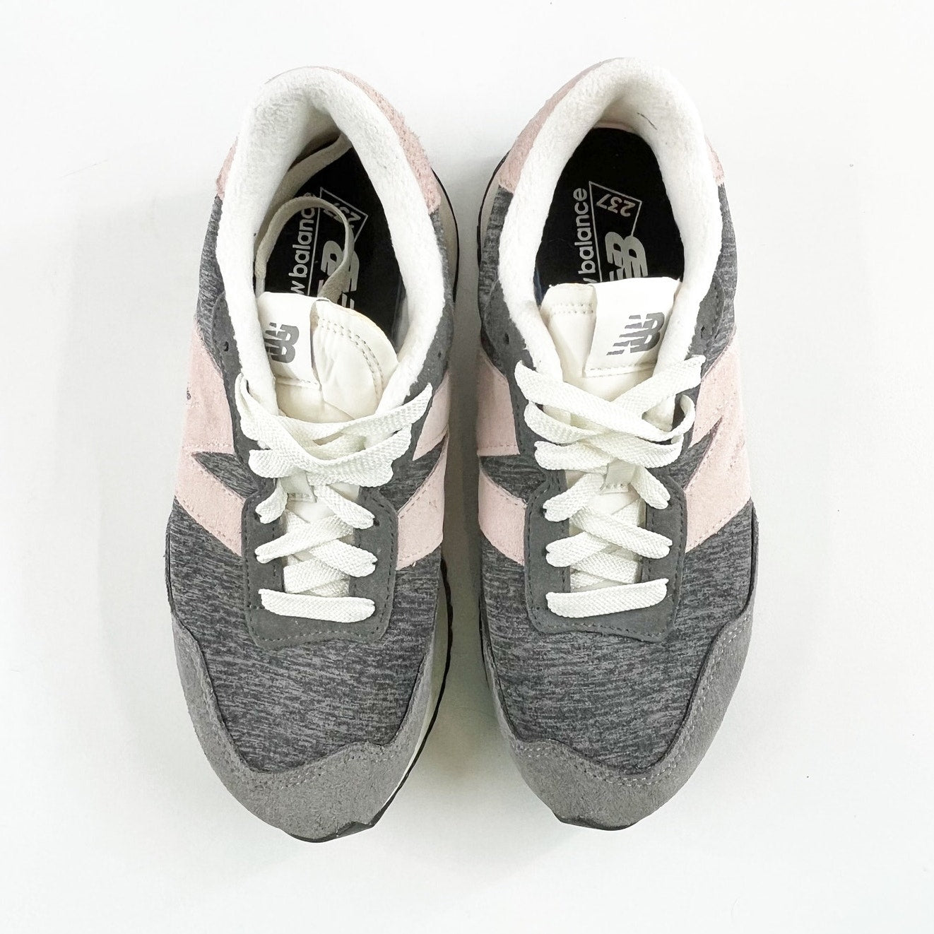 New Balance 237 Casual Lace Up Shoes Sneakers Gray Pink 7.5