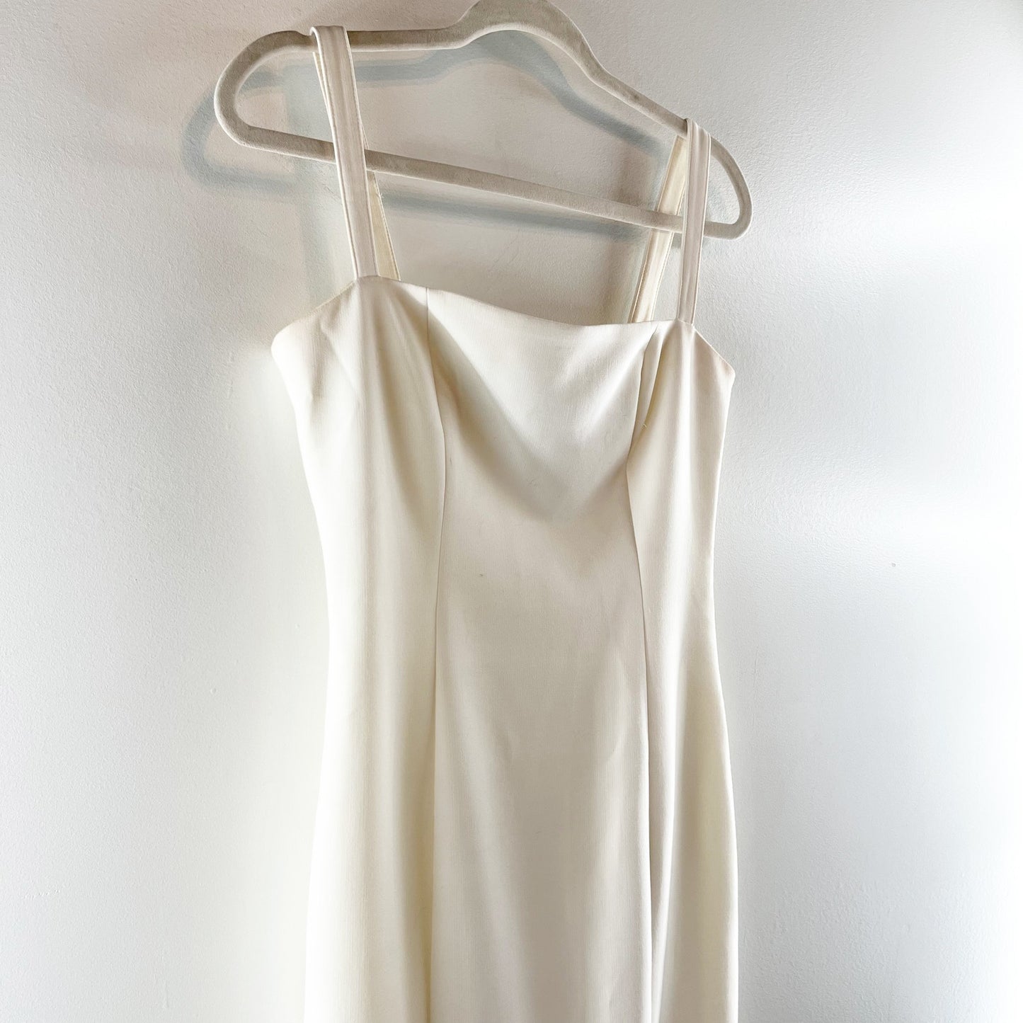 Cinq a Sept Square Neck Fitted Sleeveless Midi Sheath Dress Ivory White 6