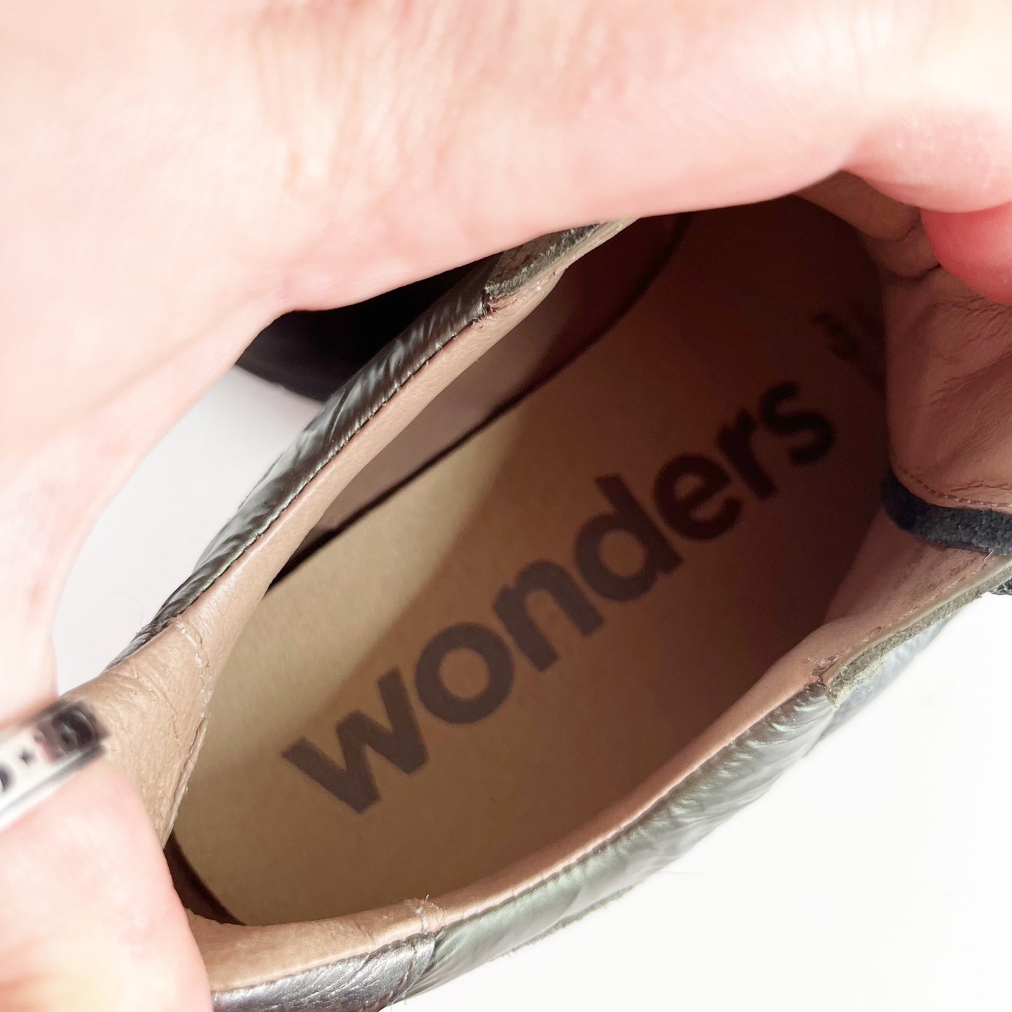 Wonders Oslo Sneakers Khaki Black Lead Combo Green 37