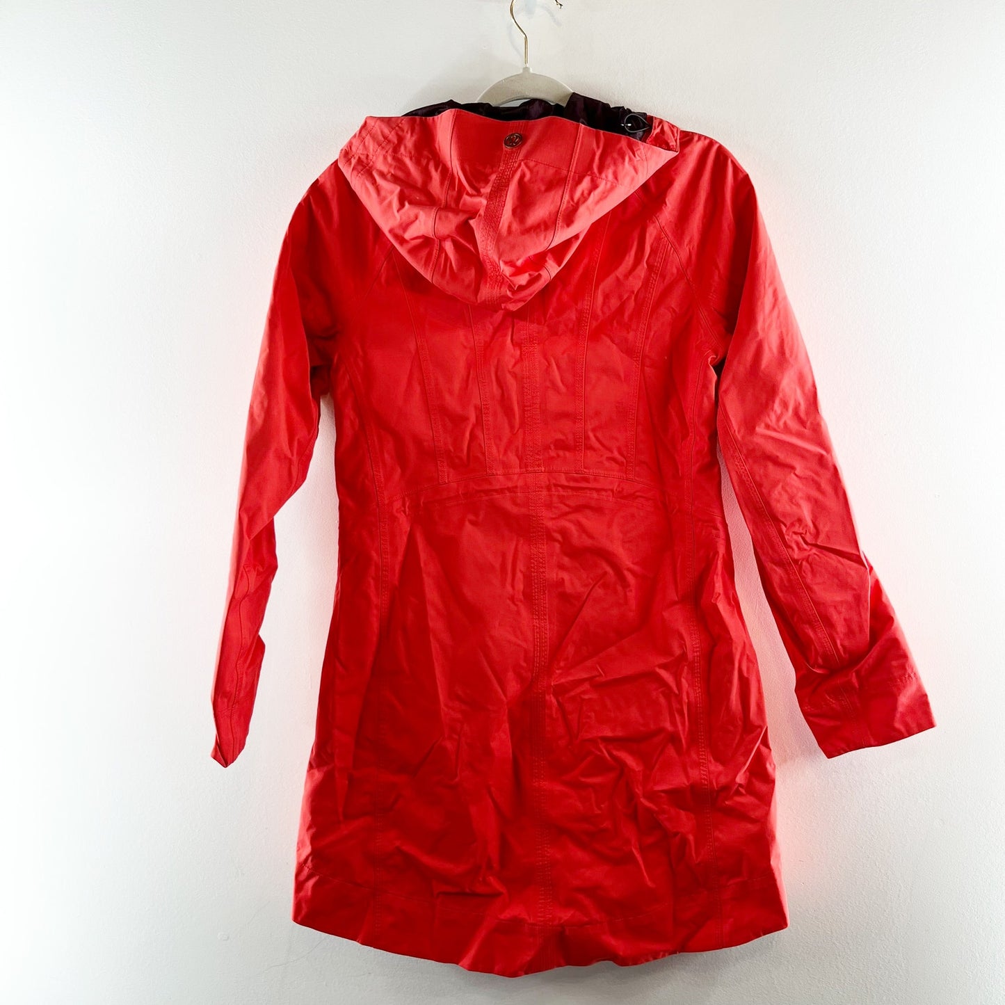Lululemon Athletica Full Zip Right As Rain Jacket Parka Flare Bordeaux Drama 6