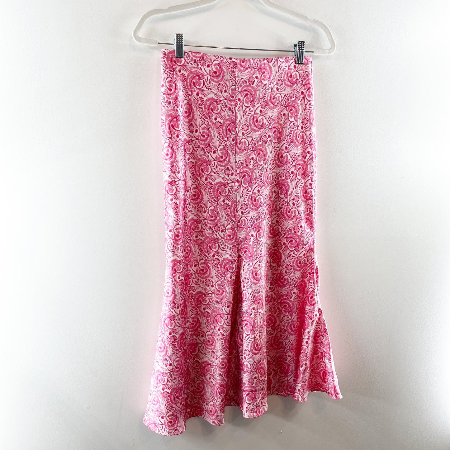 J. Crew Dandelion Satin Flare Tulip Midi Slip Skirt pink XS