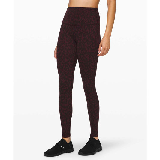 Lululemon Align Yoga Leggings Pant 28" Formation Camo Dark Adobe Multi Maroon 4