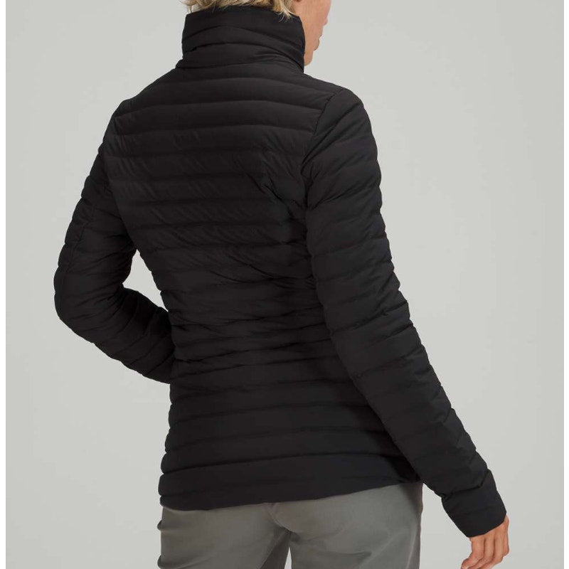 Lululemon Pack It Down Long Sleeve Full Zip Hood Puffer Quilted Jacket Black 8