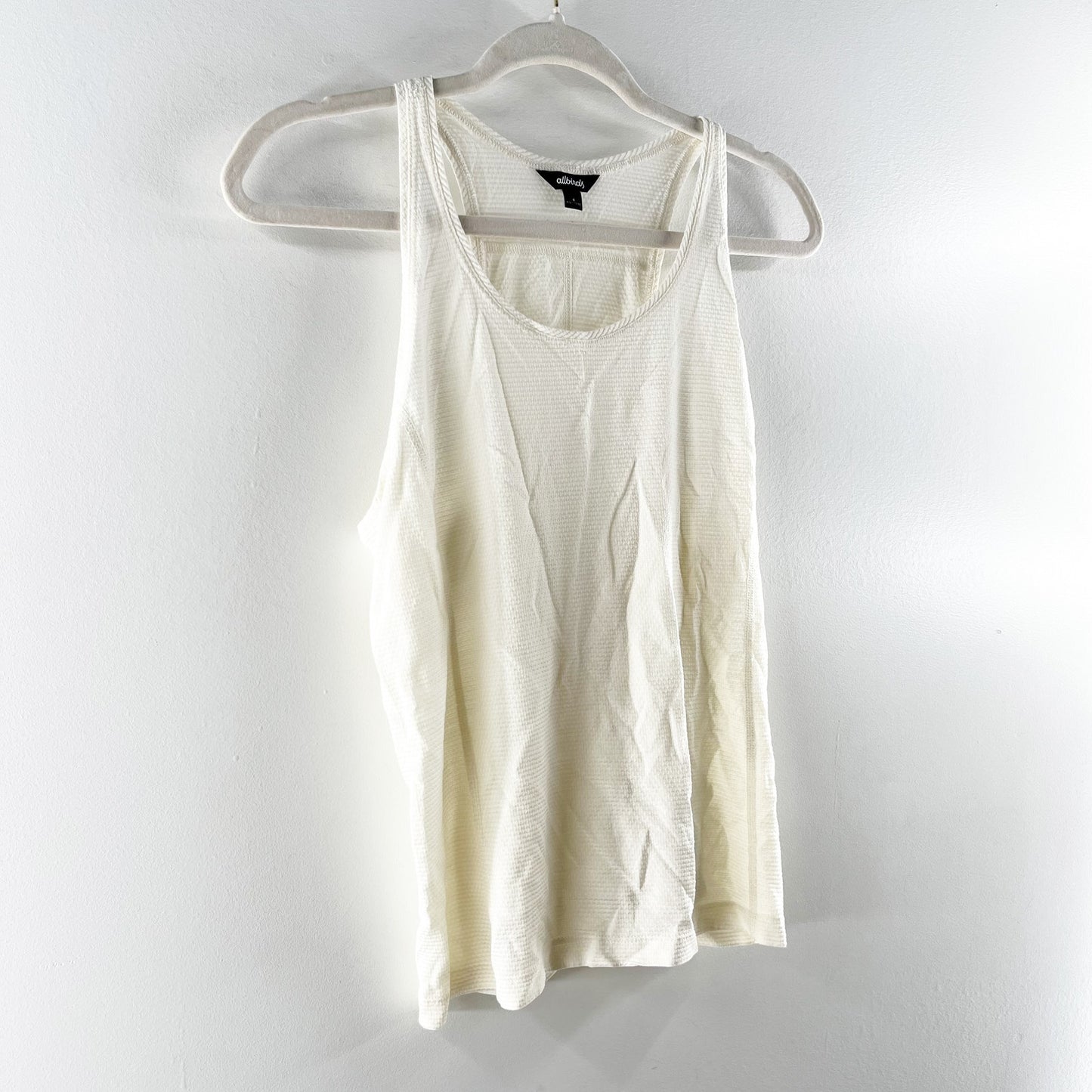 Allbirds Natural Run Mesh Racerback Tank Top White Small