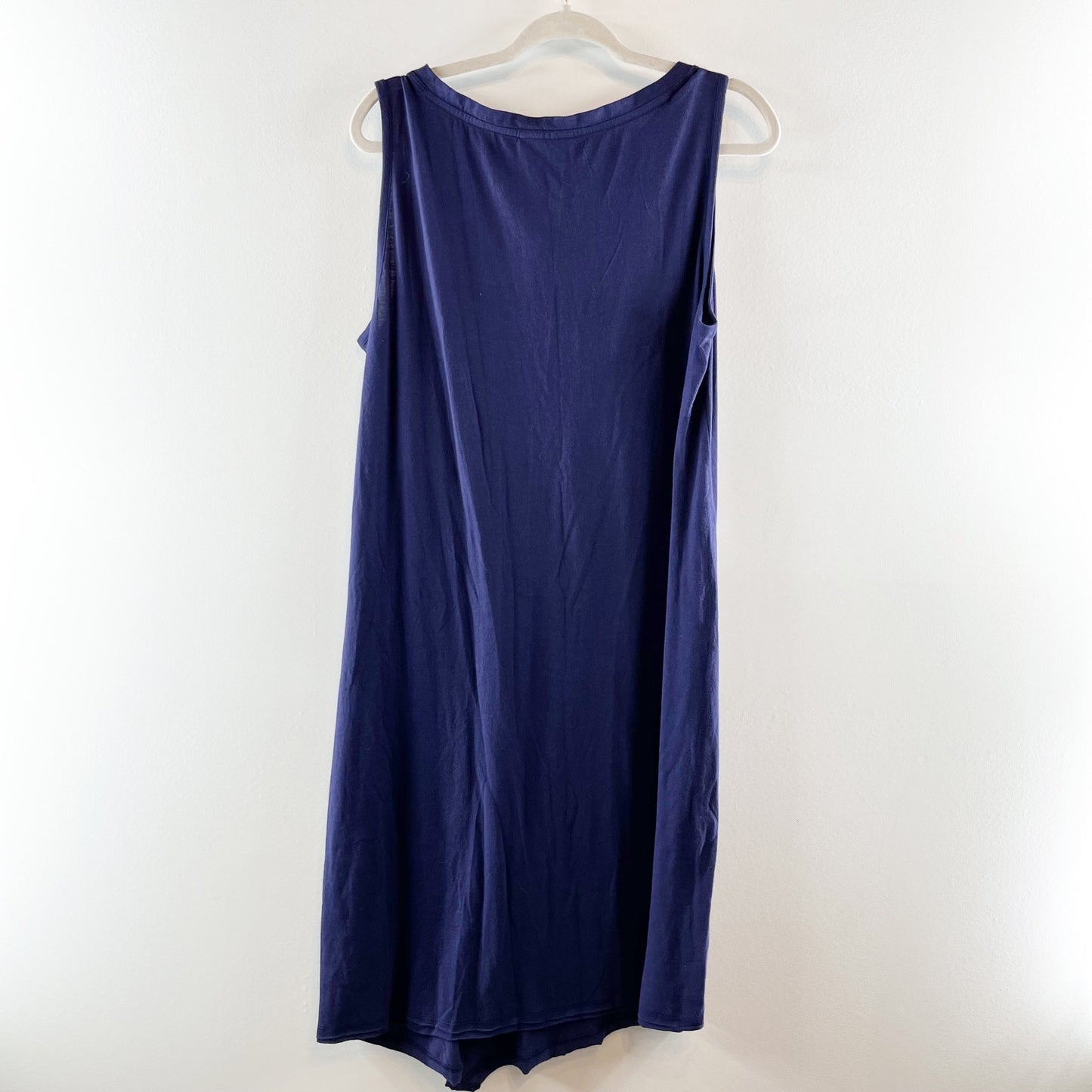 Anthropologie Nellie Sleeveless Pleated Shift Dress Navy Blue Large