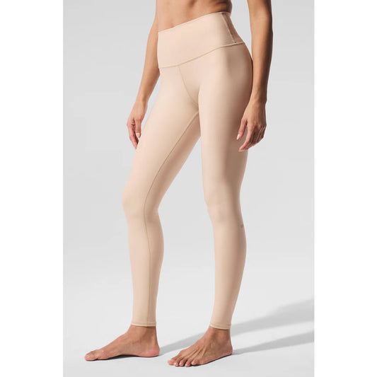 Alo Yoga Airlift 7/8 High-Waisted Leggings Macadamia Beige Small
