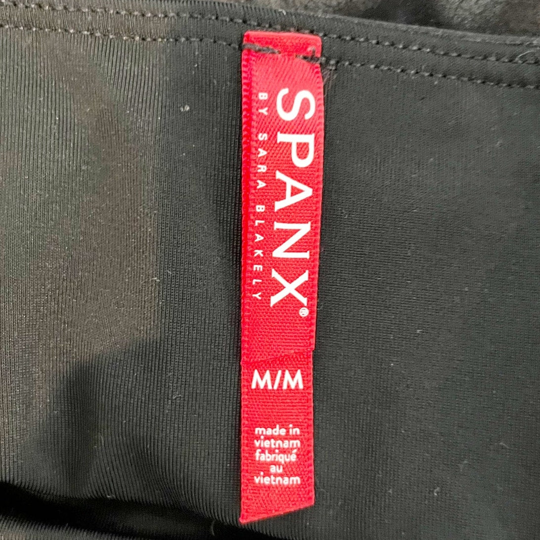 Spanx High Rise Compression Faux Leather Full Length Leggings Black Medium