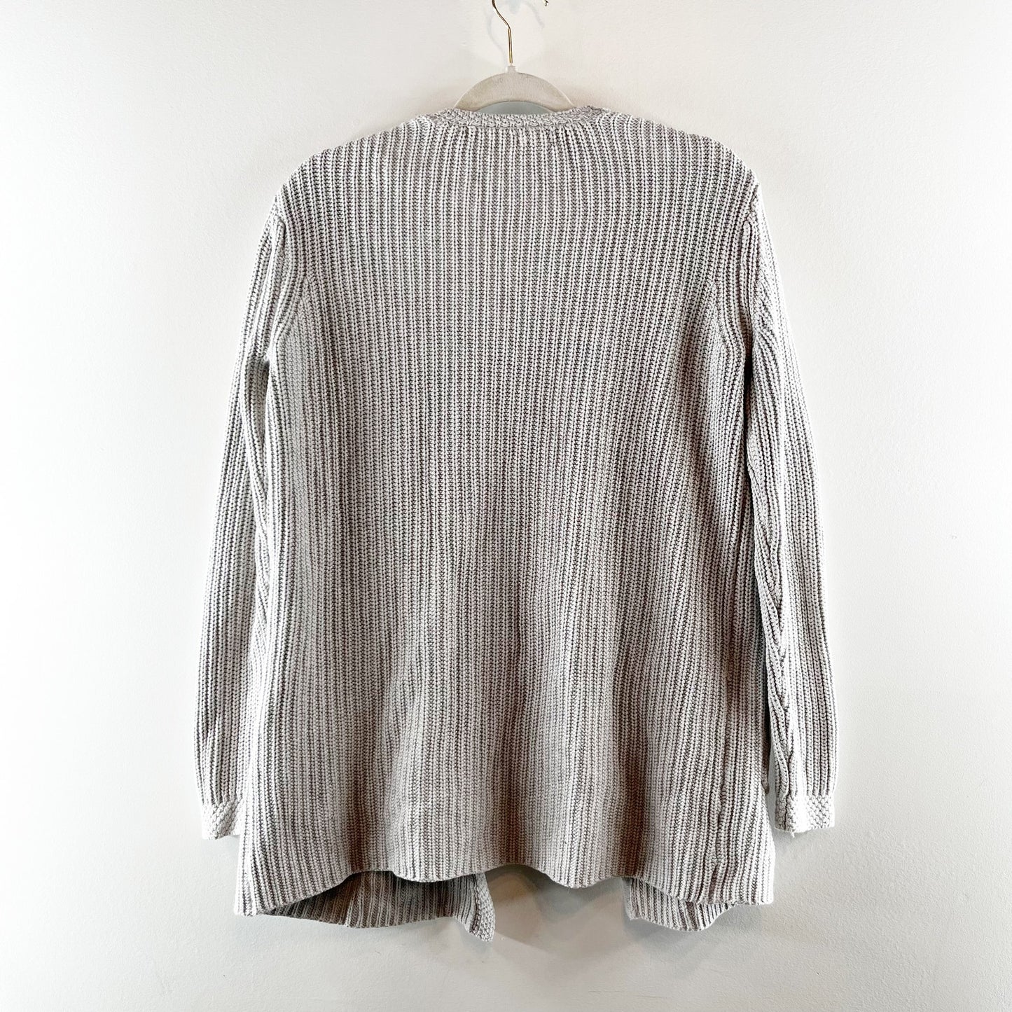 Faherty Cotton-Cashmere Long Sleeve Open Front Lumi Cardigan Sweater Gray XS