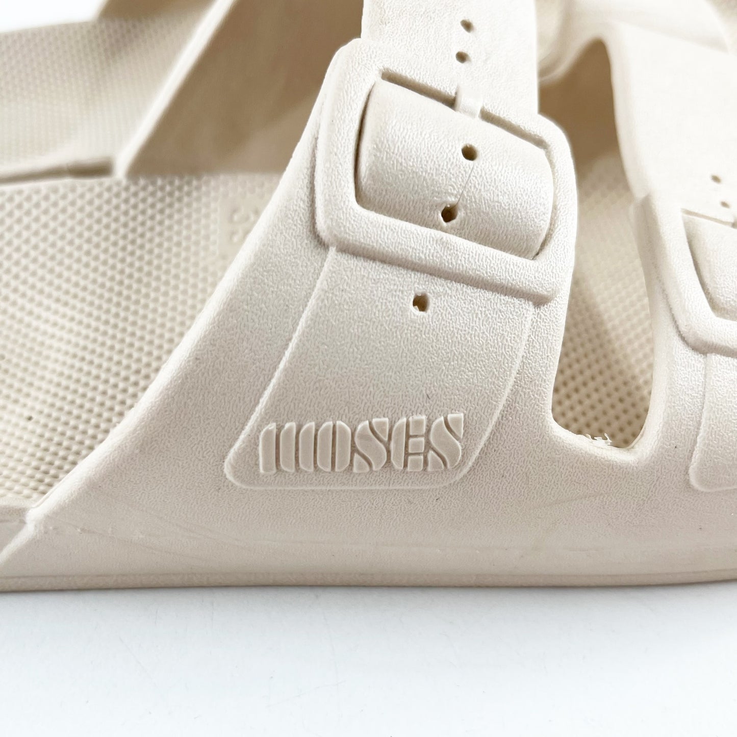 Moses Double Buckle Slide Sandals Stone Cream 38 / 39
