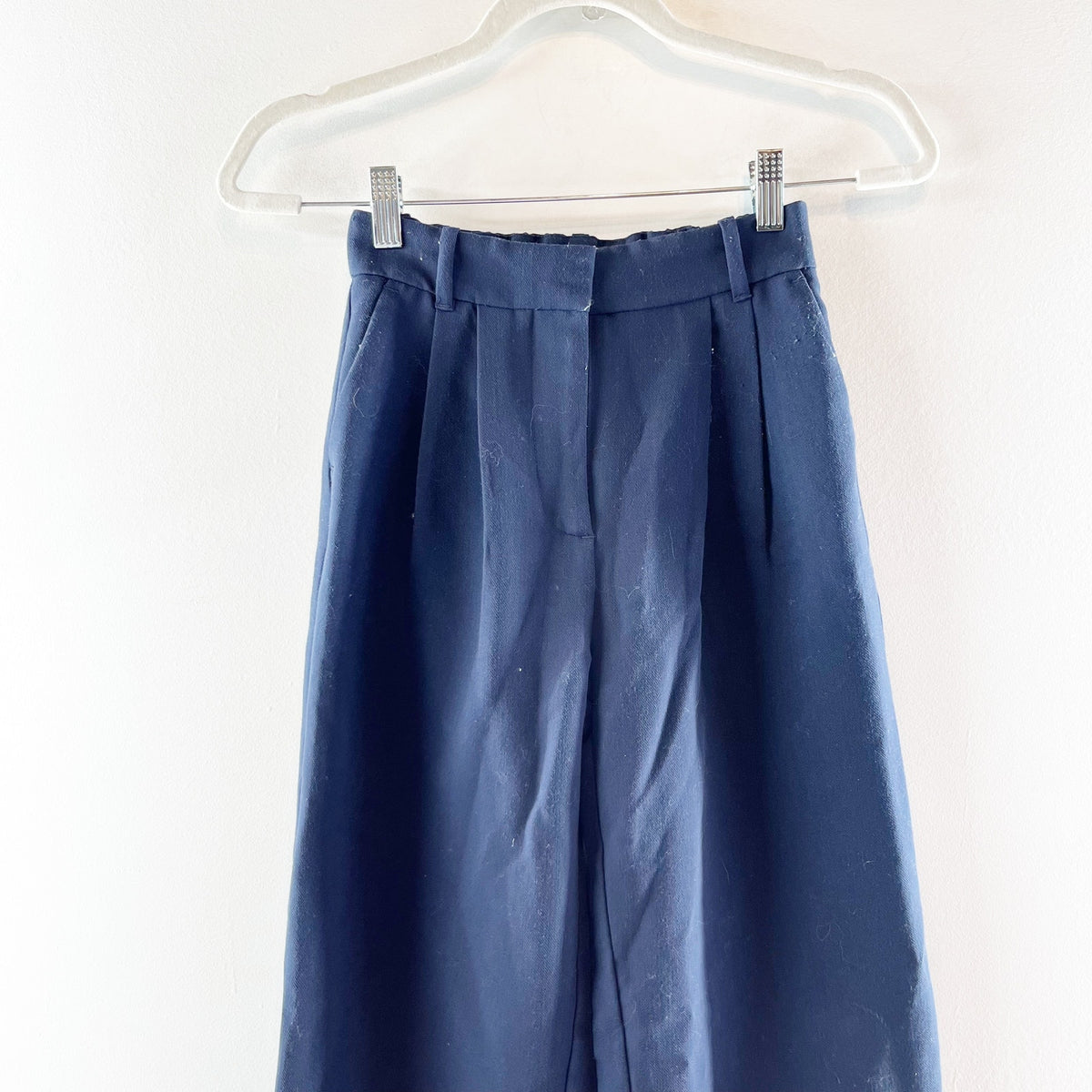 Abercrombie Sloane Tailored High Rise Trouser Pants Navy Blue 00 Short