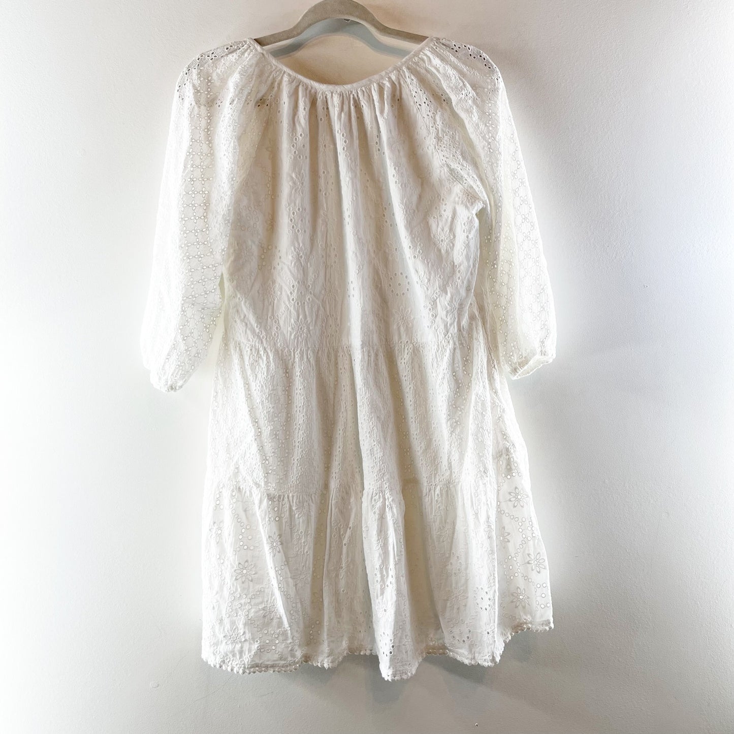 Tommy Bahama Harbour Cover-Up Mini Eyelet Dress White Small