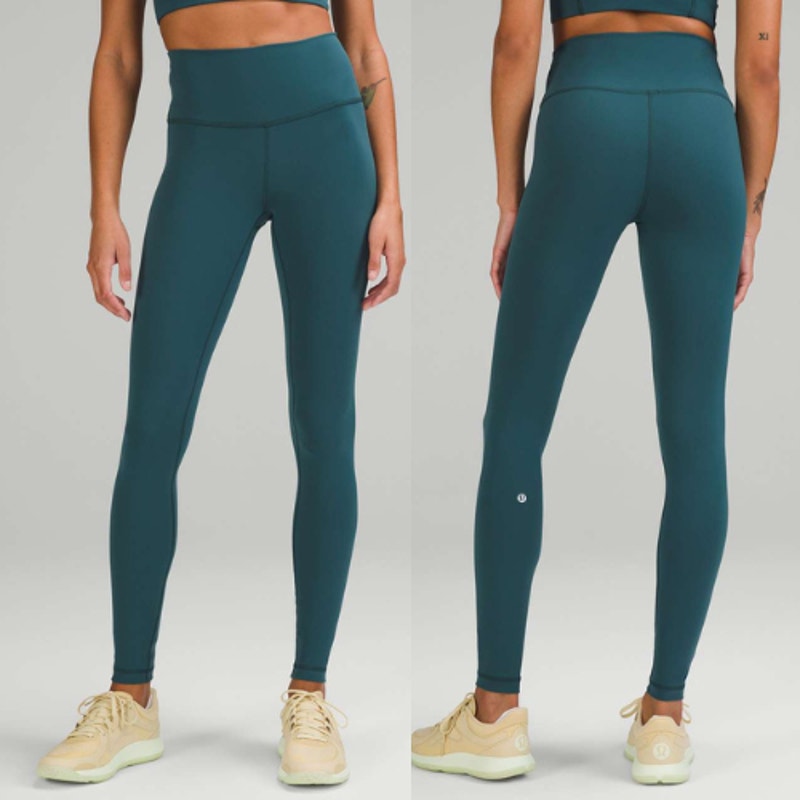 Lululemon Wunder Train Pull On Stretch Active High-Rise Tight 28" Green Jasper 4