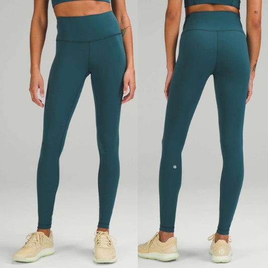 Lululemon Wunder Train Pull On Stretch Active High-Rise Tight 28" Green Jasper 4