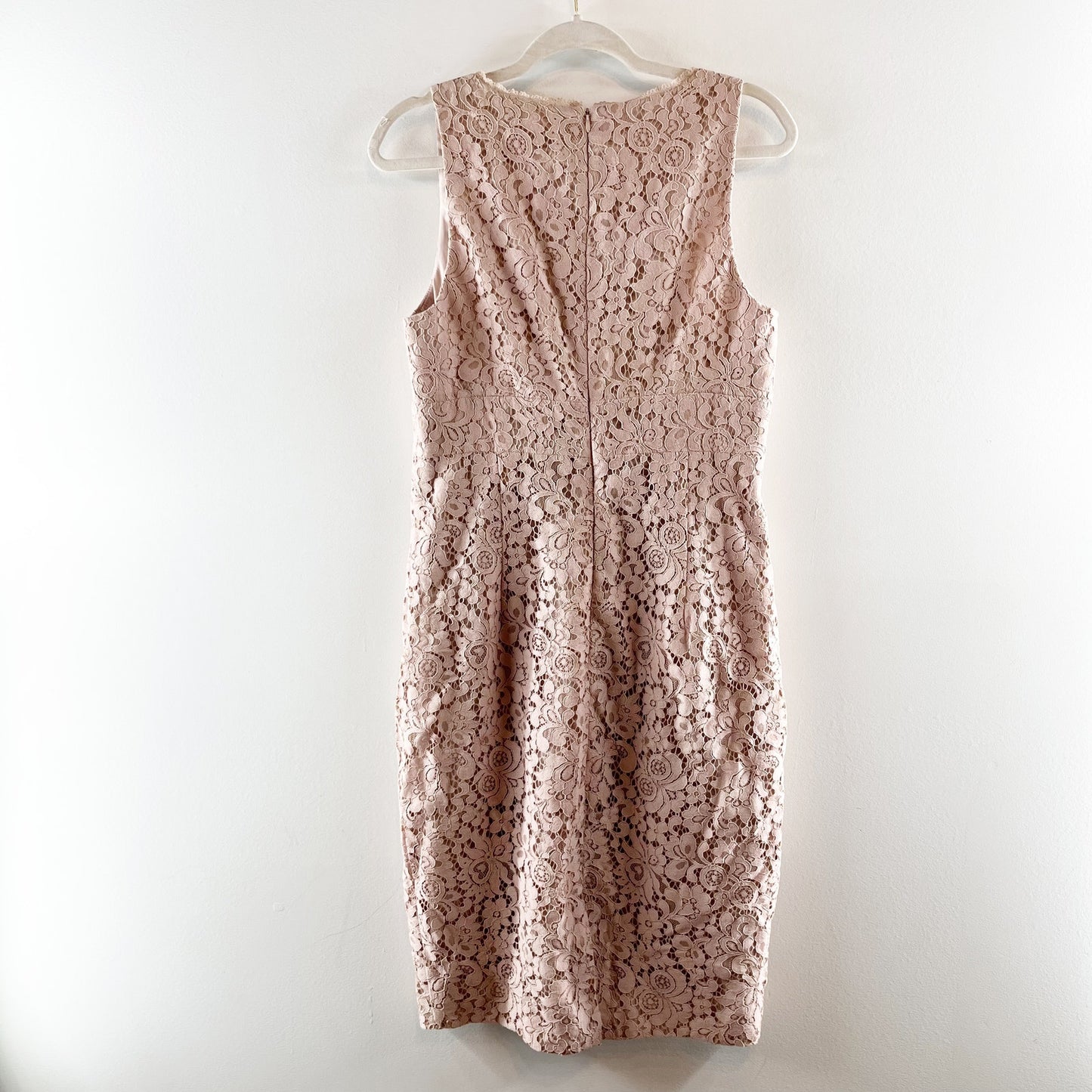 Trina Turk Lace Sleeveless Knee Length Sheath Dress Blush Pink 10