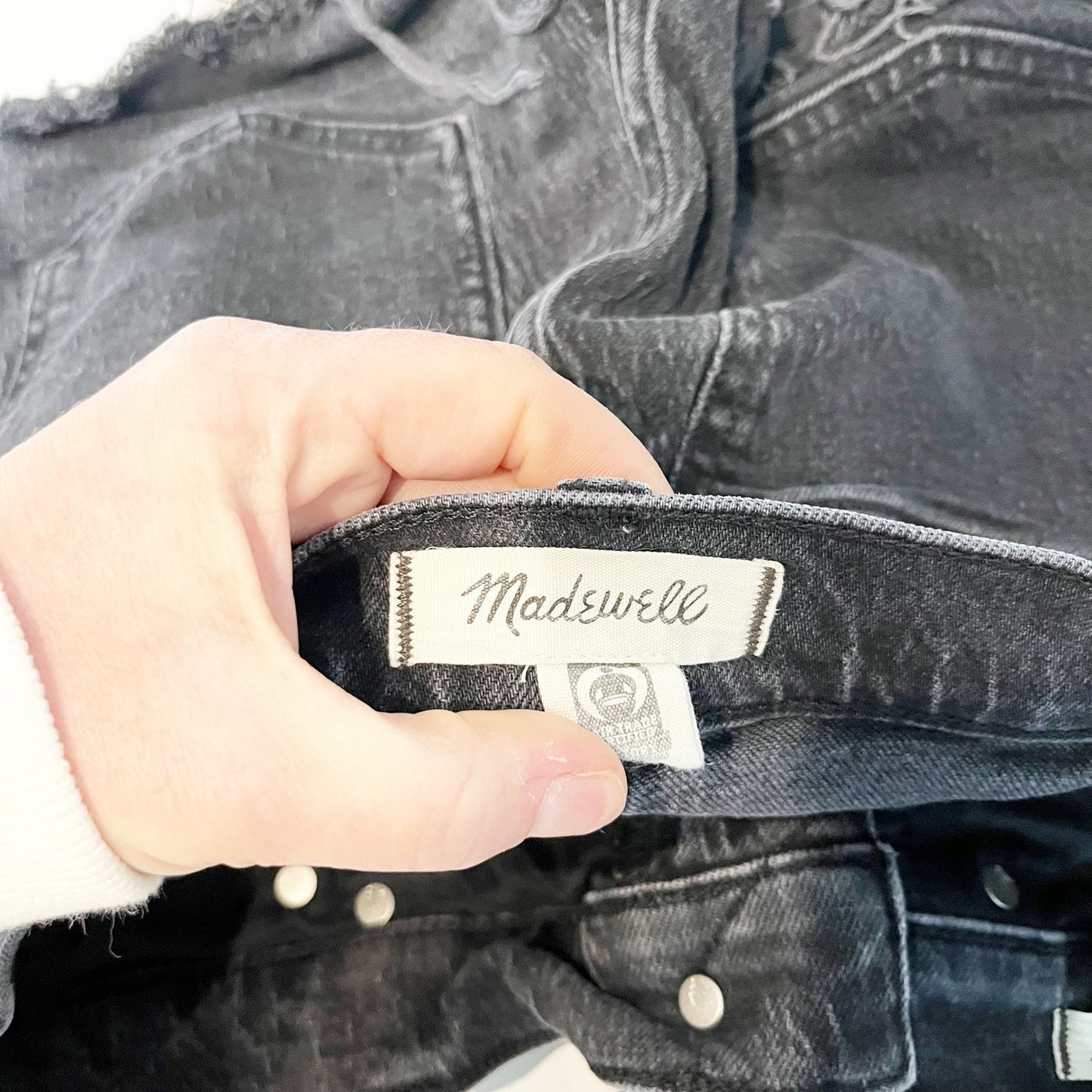 Madewell The Perfect Vintage Jean Cutoff Shorts Lunar Black 24
