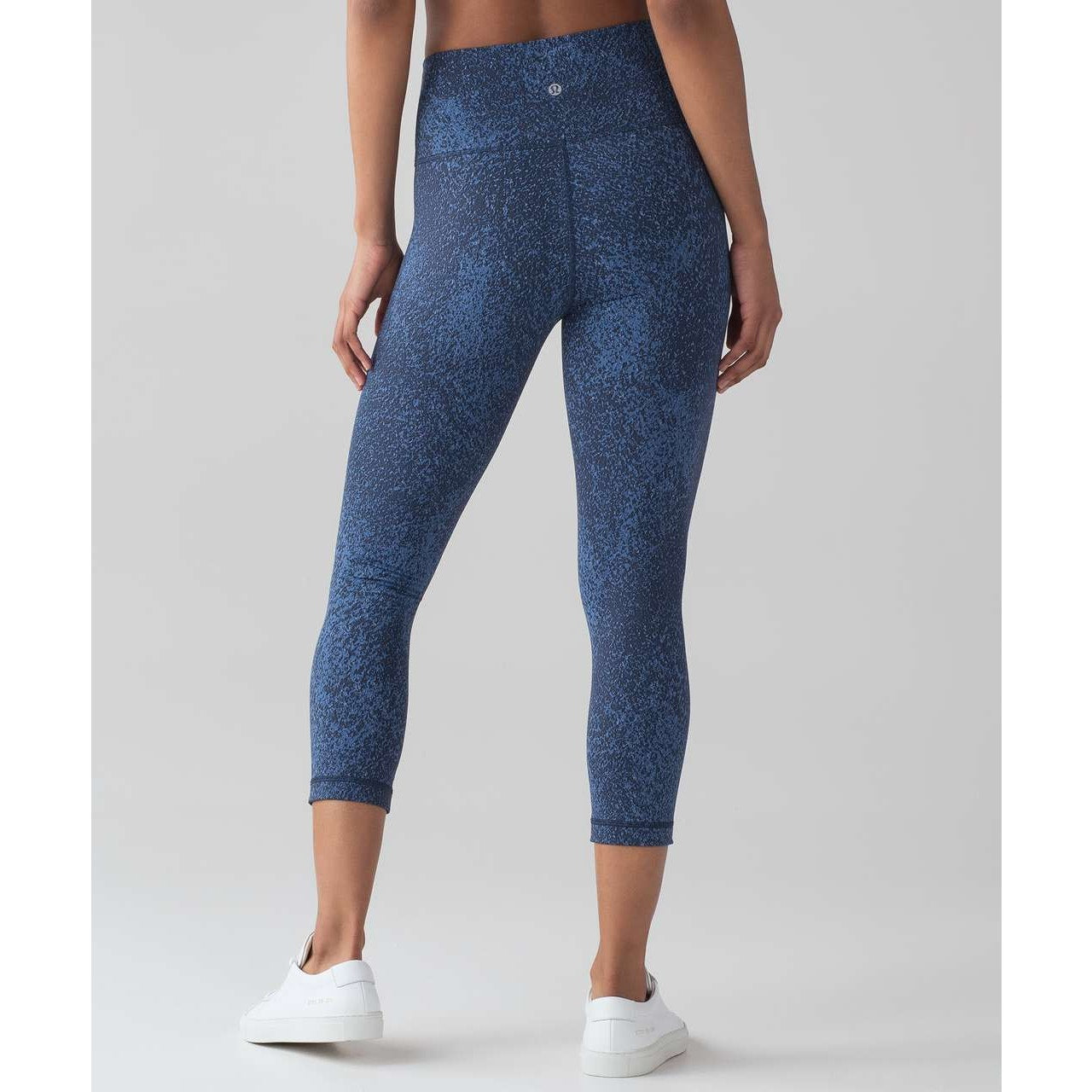 Lululemon Wunder Under High-Waisted Cropped Leggings Lunar Eclipse Royal Blue 6