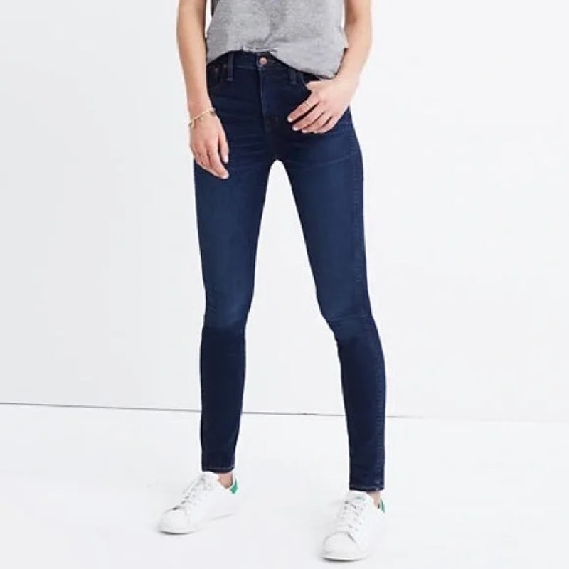Madewell Mid Rise 9" Skinny Jeans Dark Wash Blue 28 / 6