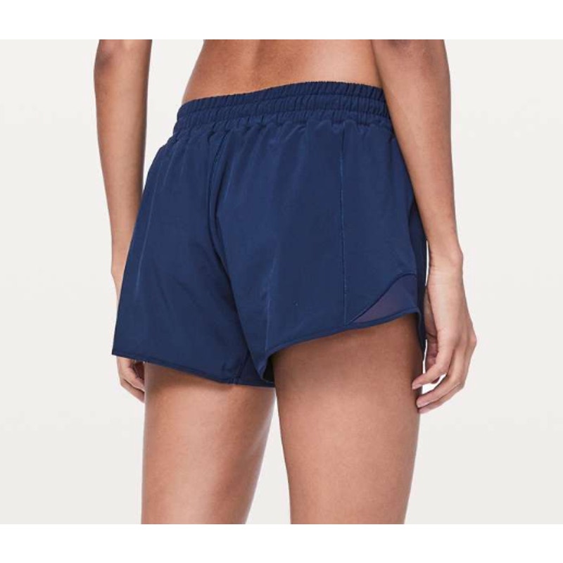 Lululemon Hotty Hot Running Shorts II Long 4" True Navy Blue 6