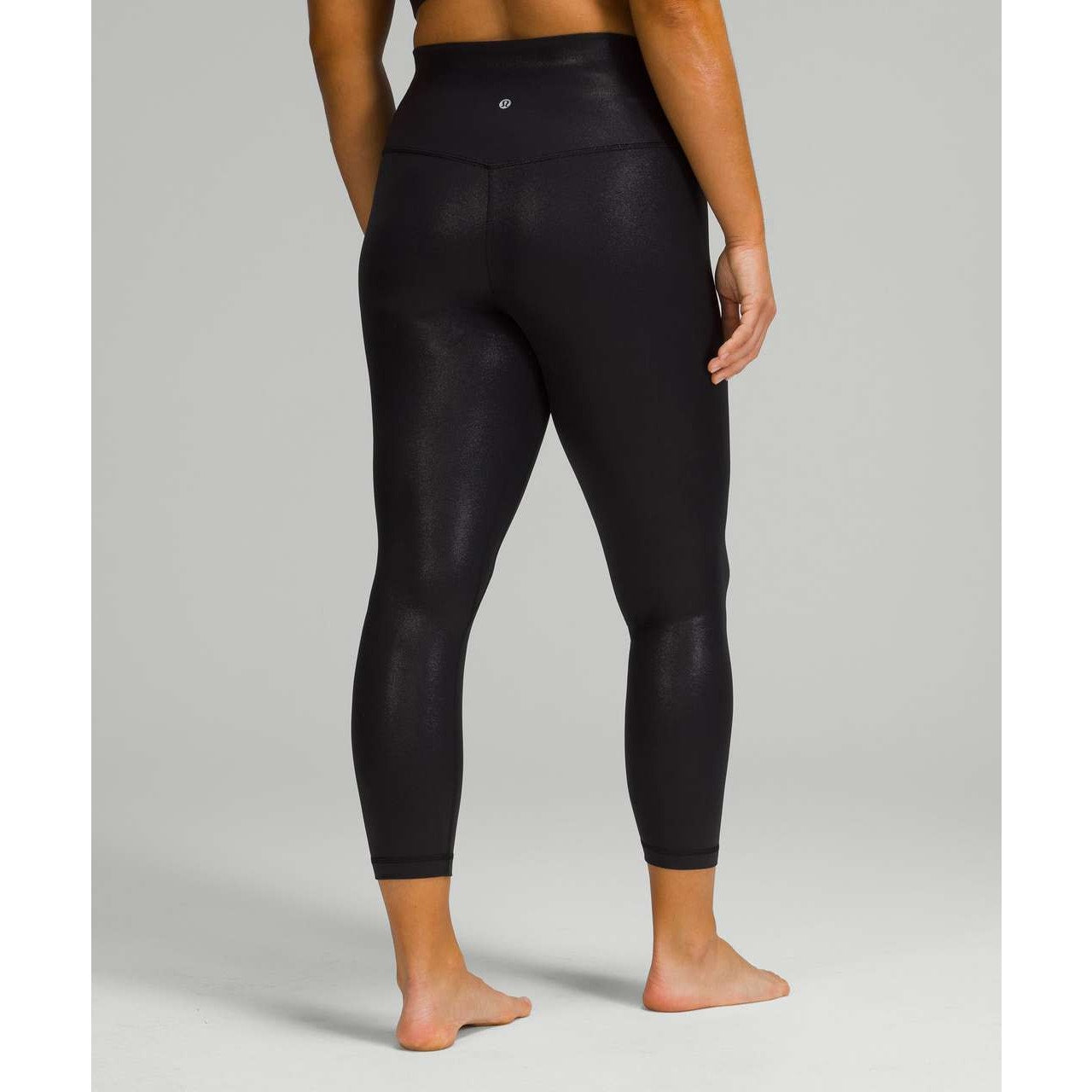 Lululemon Align High-Rise Pant Leggings 25" Shine Radiate Foil Print Black 14