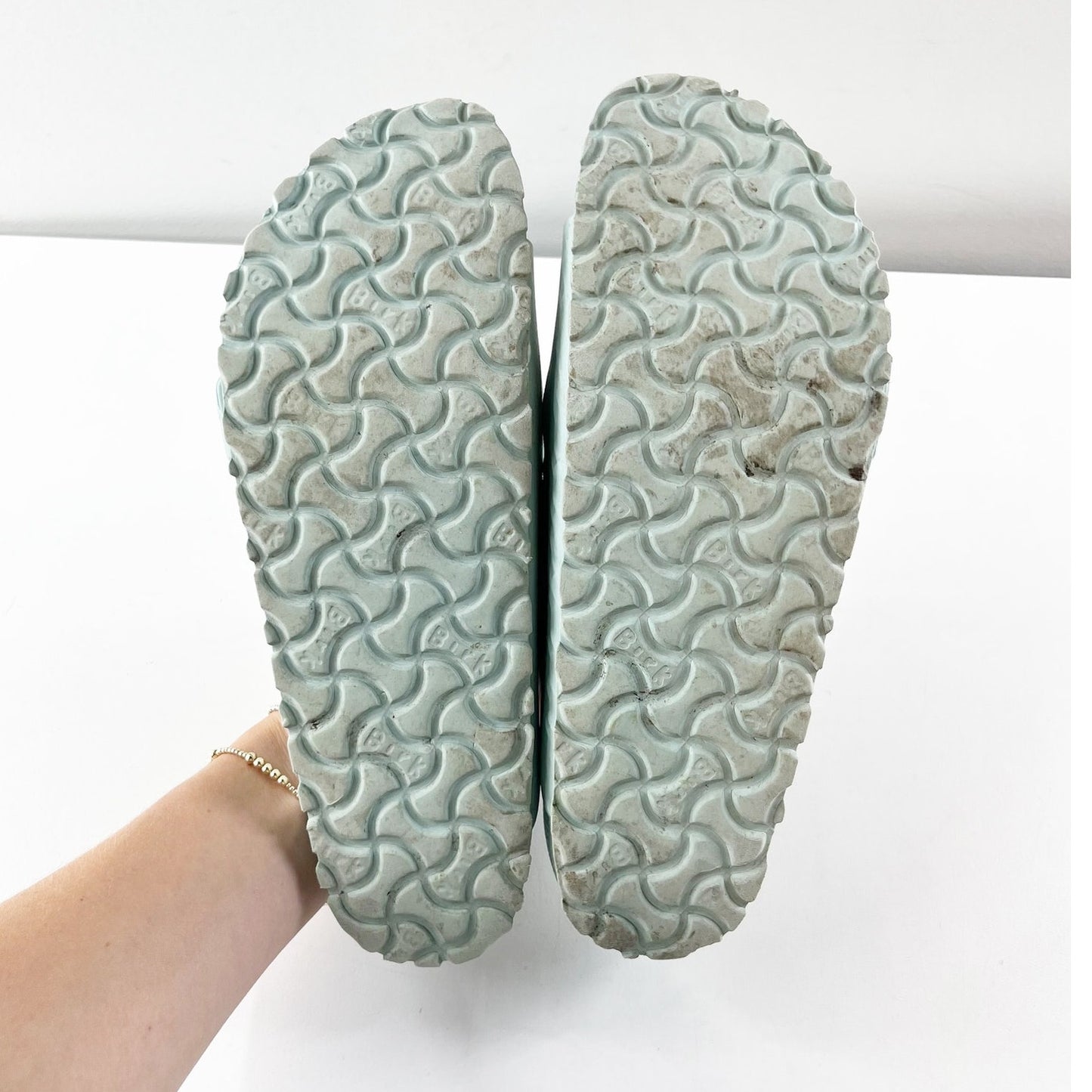 Birkenstock Essentials Arizona EVA Double Buckle Slide Sandals Surf Green 39