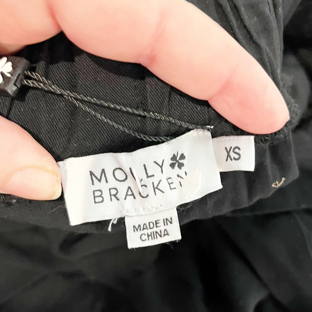 Molly Bracken Pull On High Waisted Wide Leg Trouser Pants Black XS