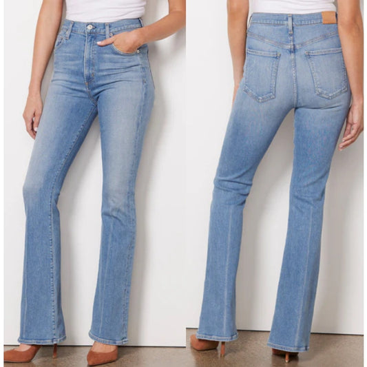 Citizens Of Humanity Lilah Cotton Blend High Waisted Denim Bootcut Jeans Opal 26