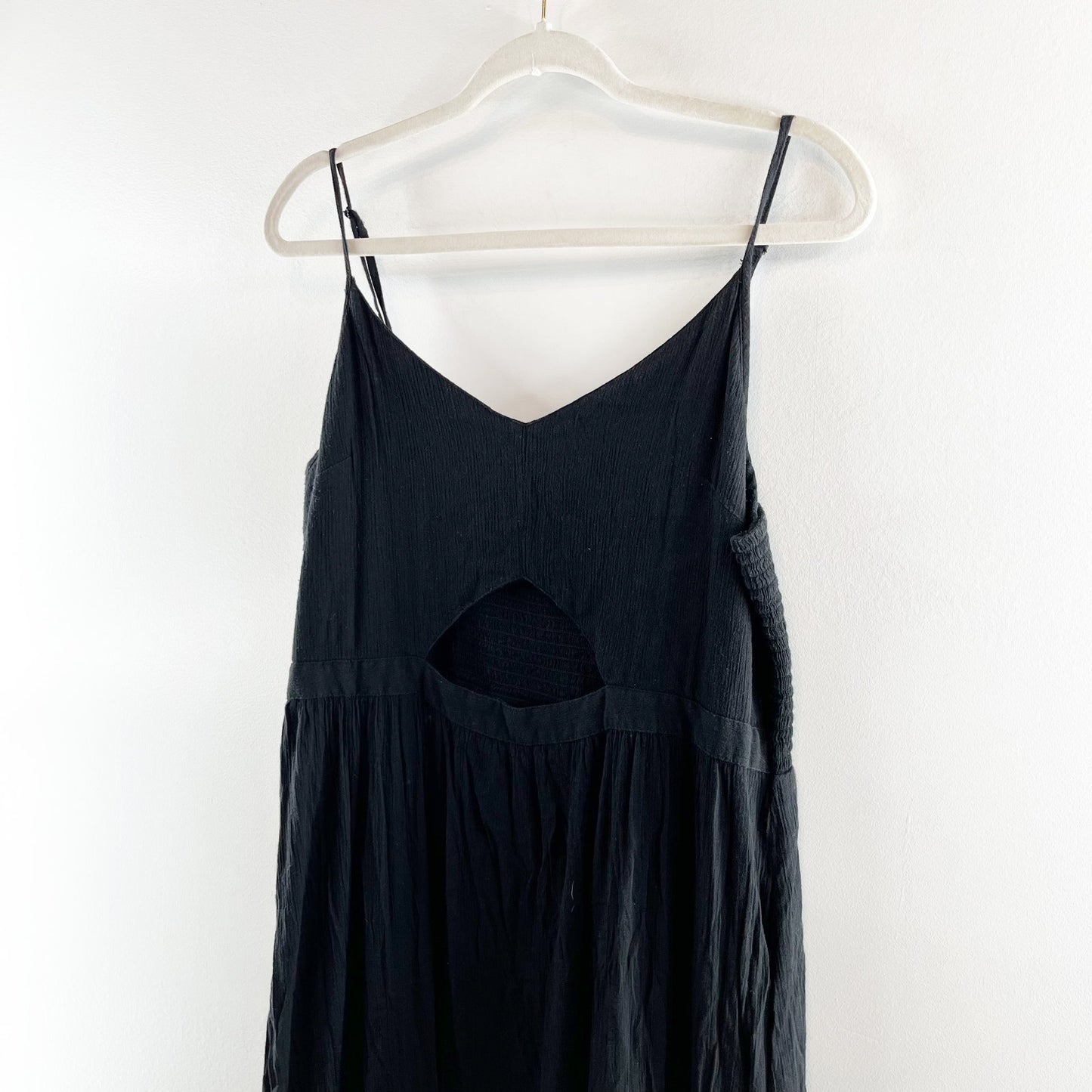 Aerie Maxi Cutout Tiered Dress Black XL