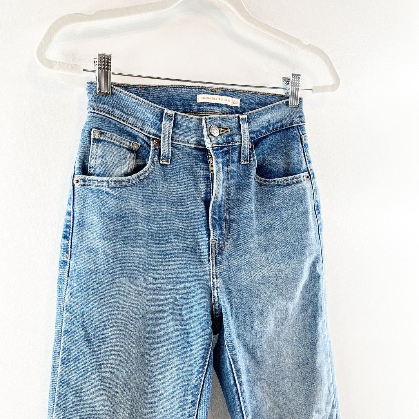 Levi's High Waisted Crop Flare Leg Jeans Blue 25 / 0