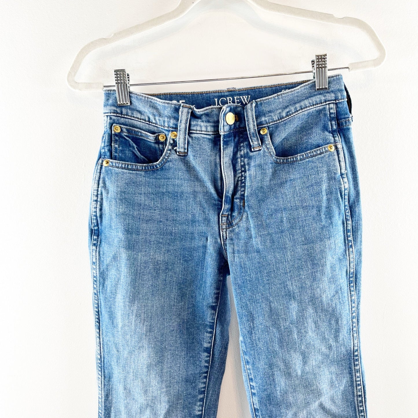 J. Crew 9" Vintage Slim Straight Jeans In Lakeshore Wash Blue 25