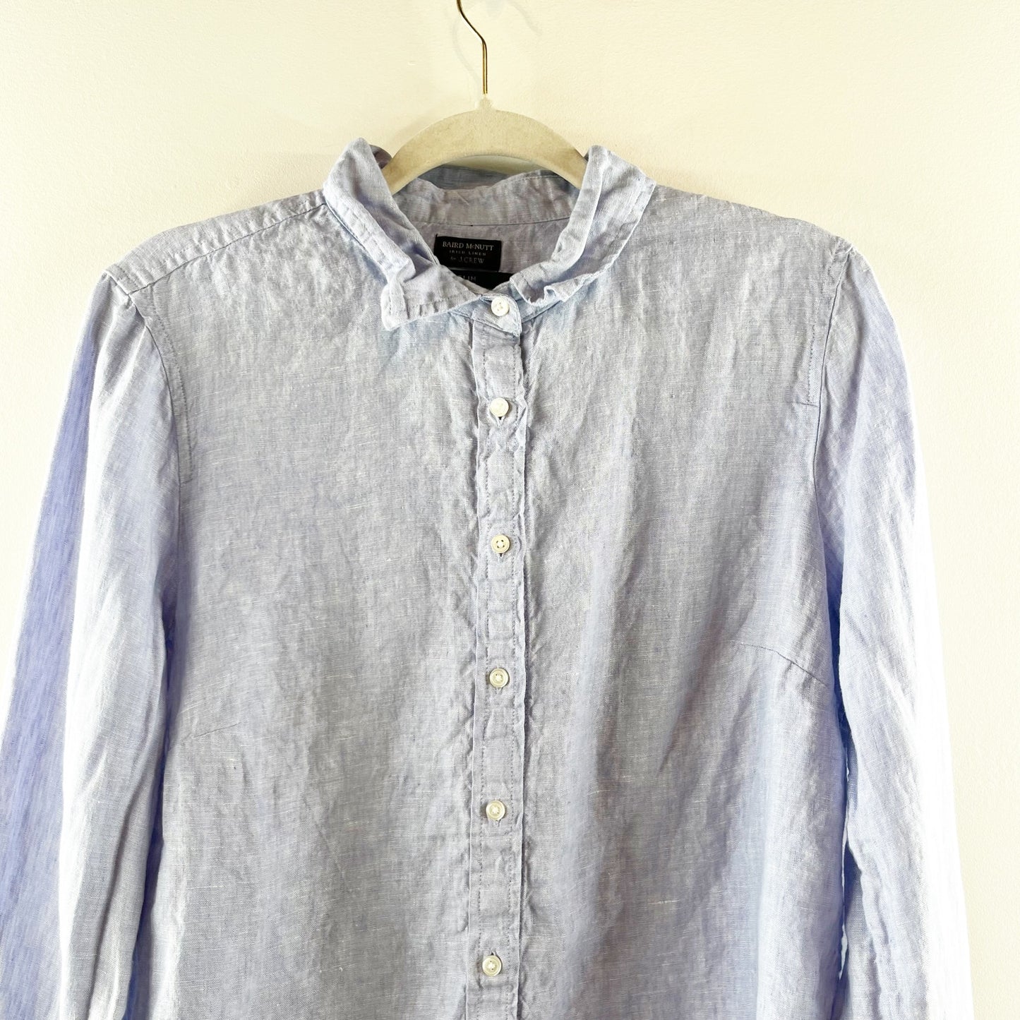 Baird McNutt Irish Linen for J.Crew Slim-Fit Button-Up Shirt Periwinkle Blue 12P