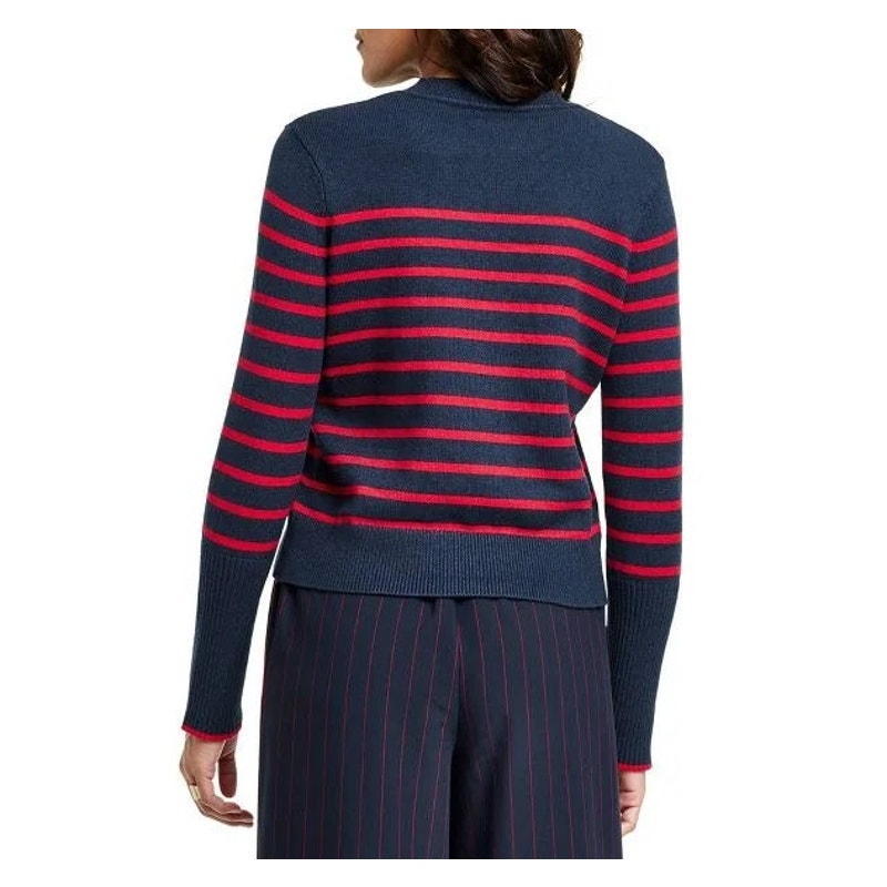 La Ligne x Target Striped Crew Neck Pullover Sweater Navy Blue Red Medium