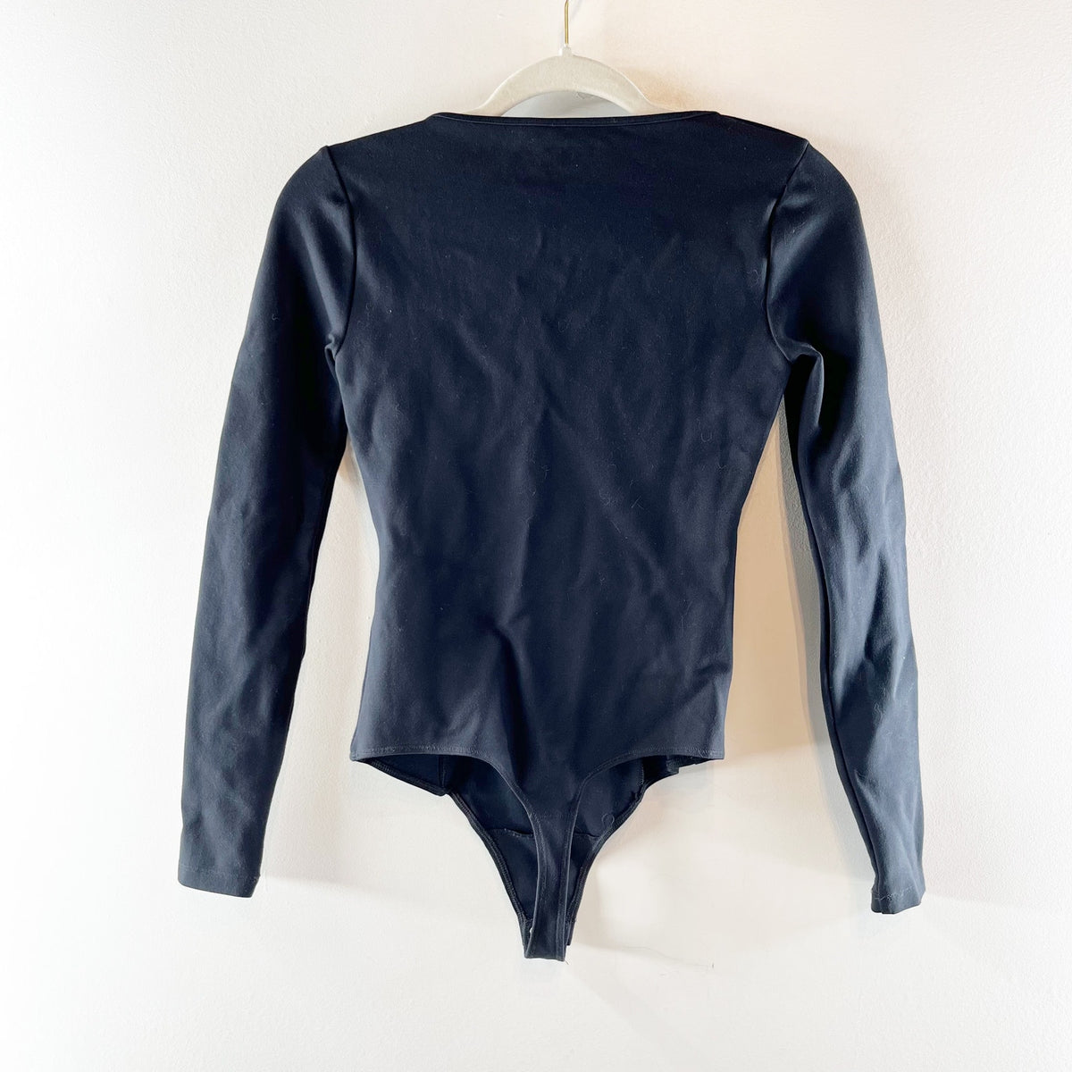 Abercrombie Soft AF Long Sleeve Sweethart Neckline Bodysuit Black XS