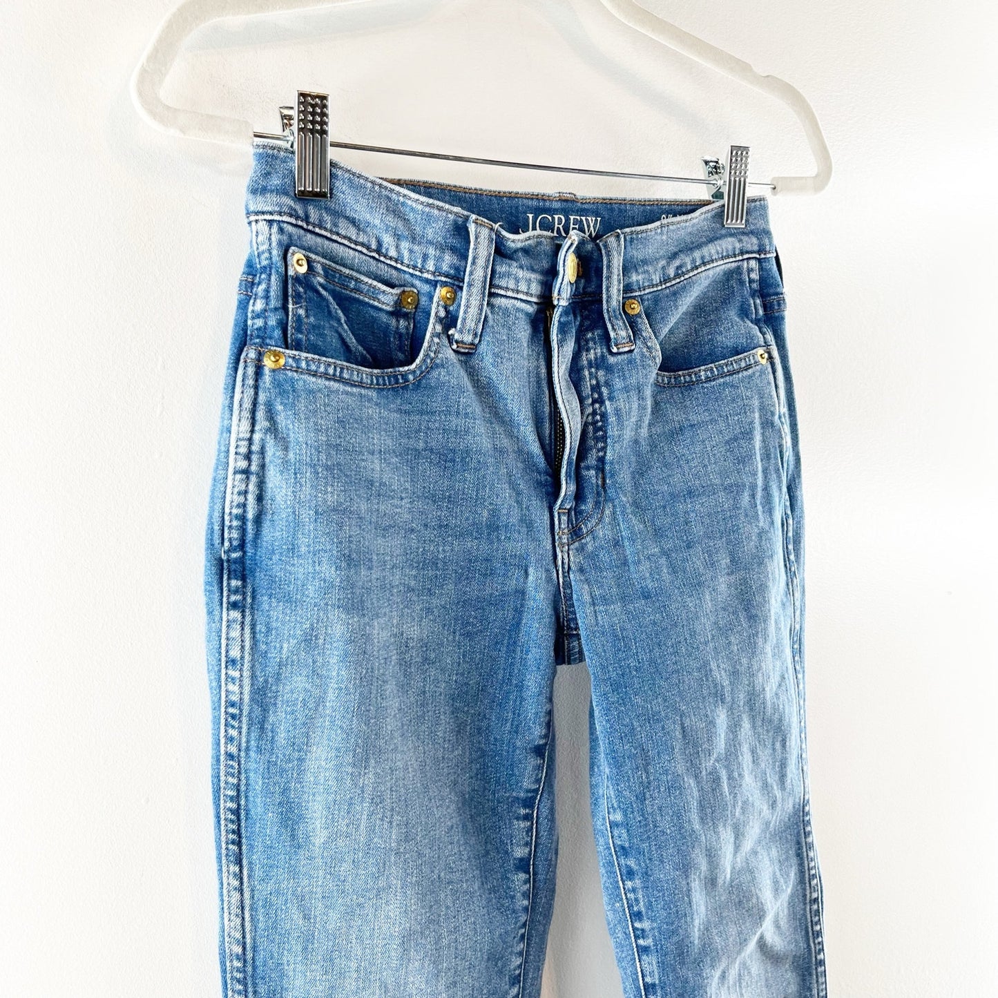 J. Crew 9" Vintage Slim Straight Jeans In Lakeshore Wash Blue 25