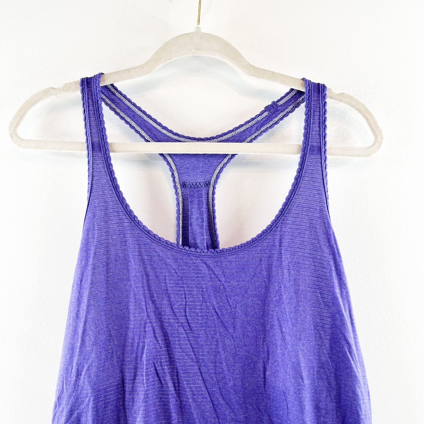 Lululemon 105 F Singlet Heathered Bruised Berry and Heathered Black Medium