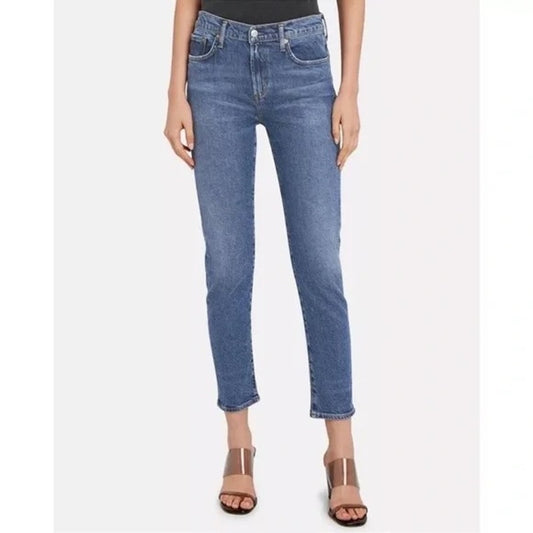 AGOLDE Toni Mid Rise Ankle Slim Skinny Jeans Cotton Blue 29 / 8