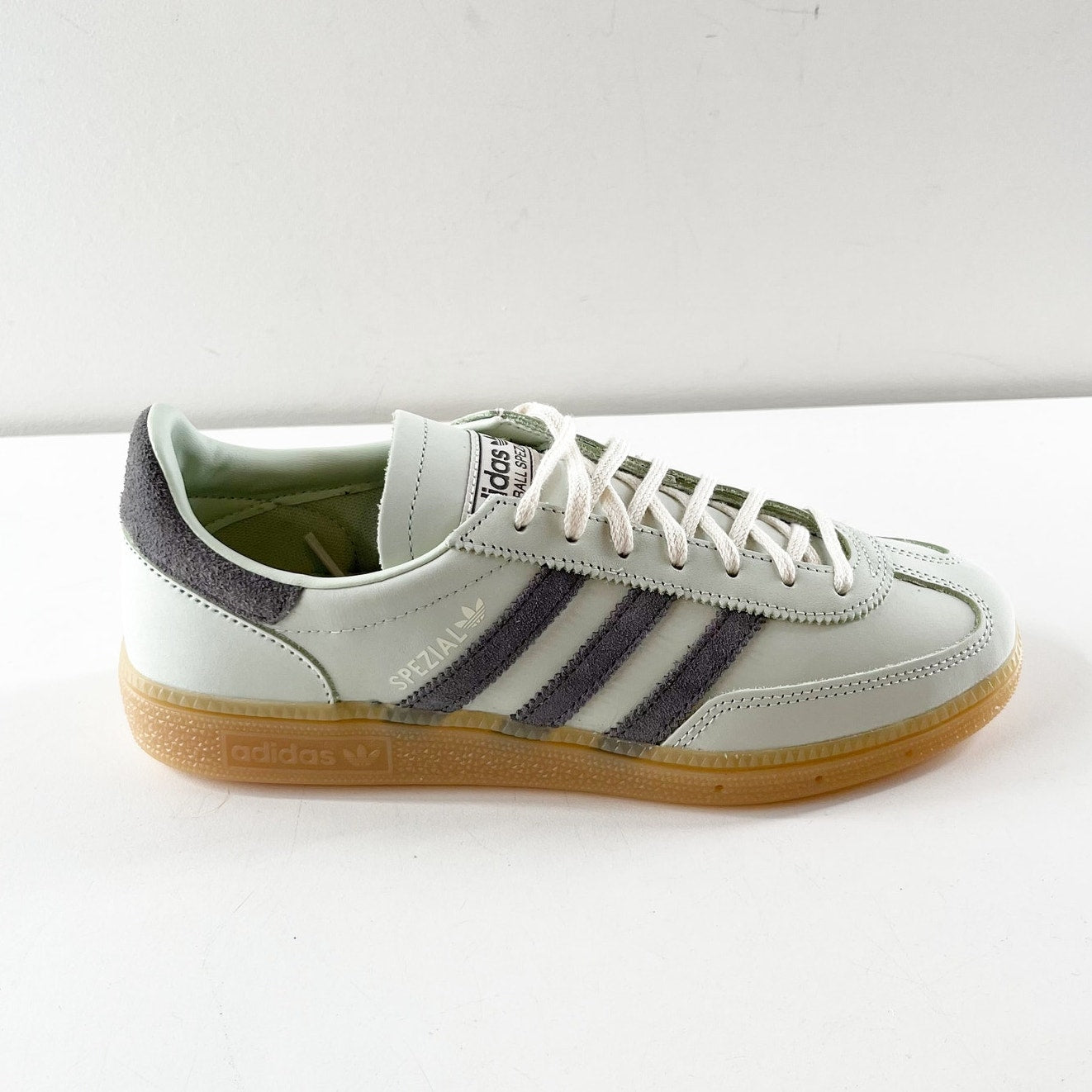 Adidas Handball Spezial Low Top Lace Up Sneakers Linen Green 8