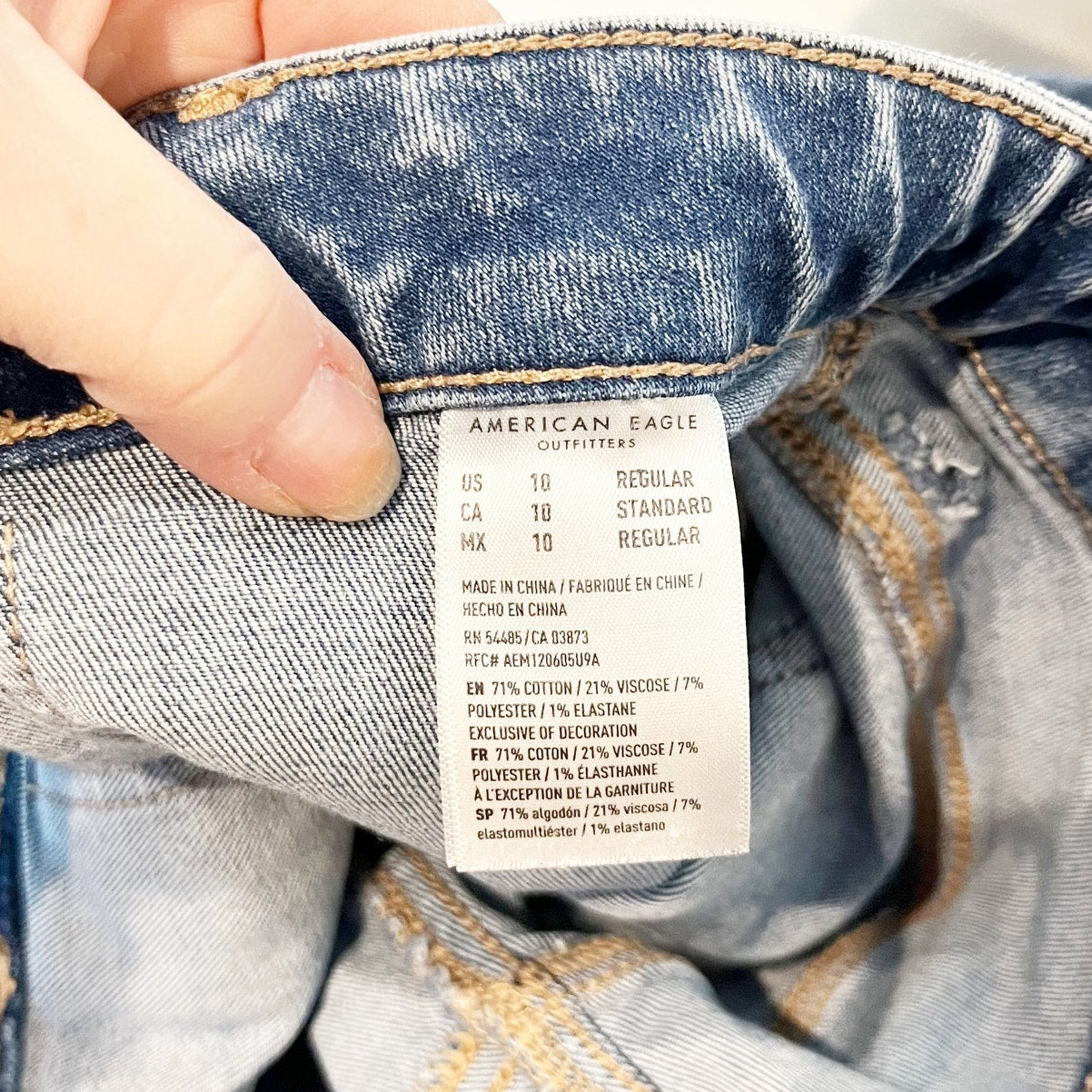 American Eagle Super High Rise Flare Jeans Blue 10