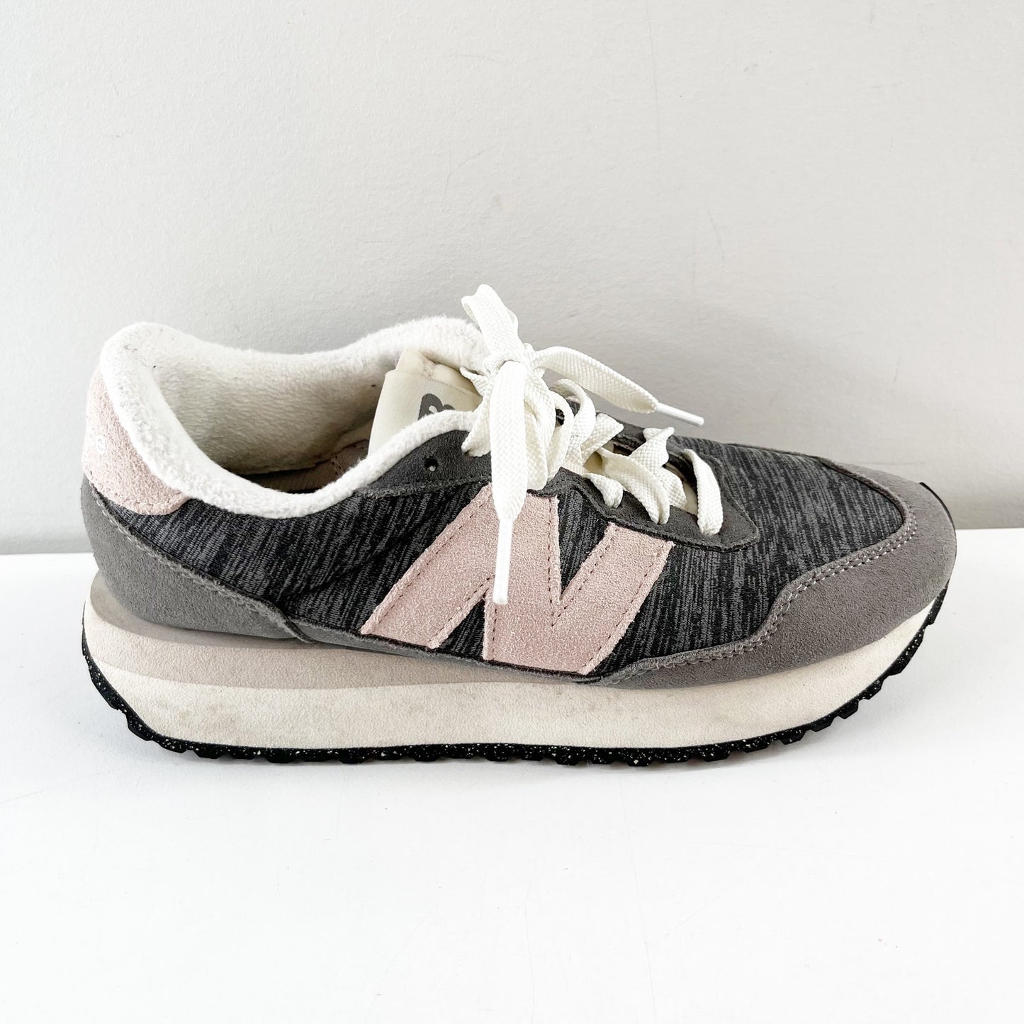 New Balance 237 Casual Lace Up Shoes Sneakers Gray Pink 7