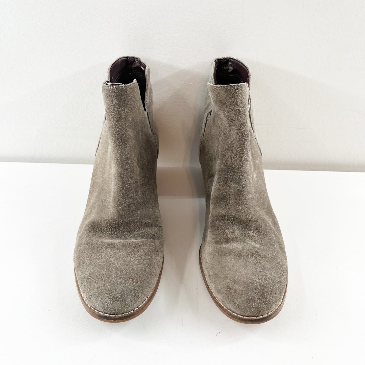 Cole Haan Abbot Suede Cutout Ankle Boots Booties Green 9