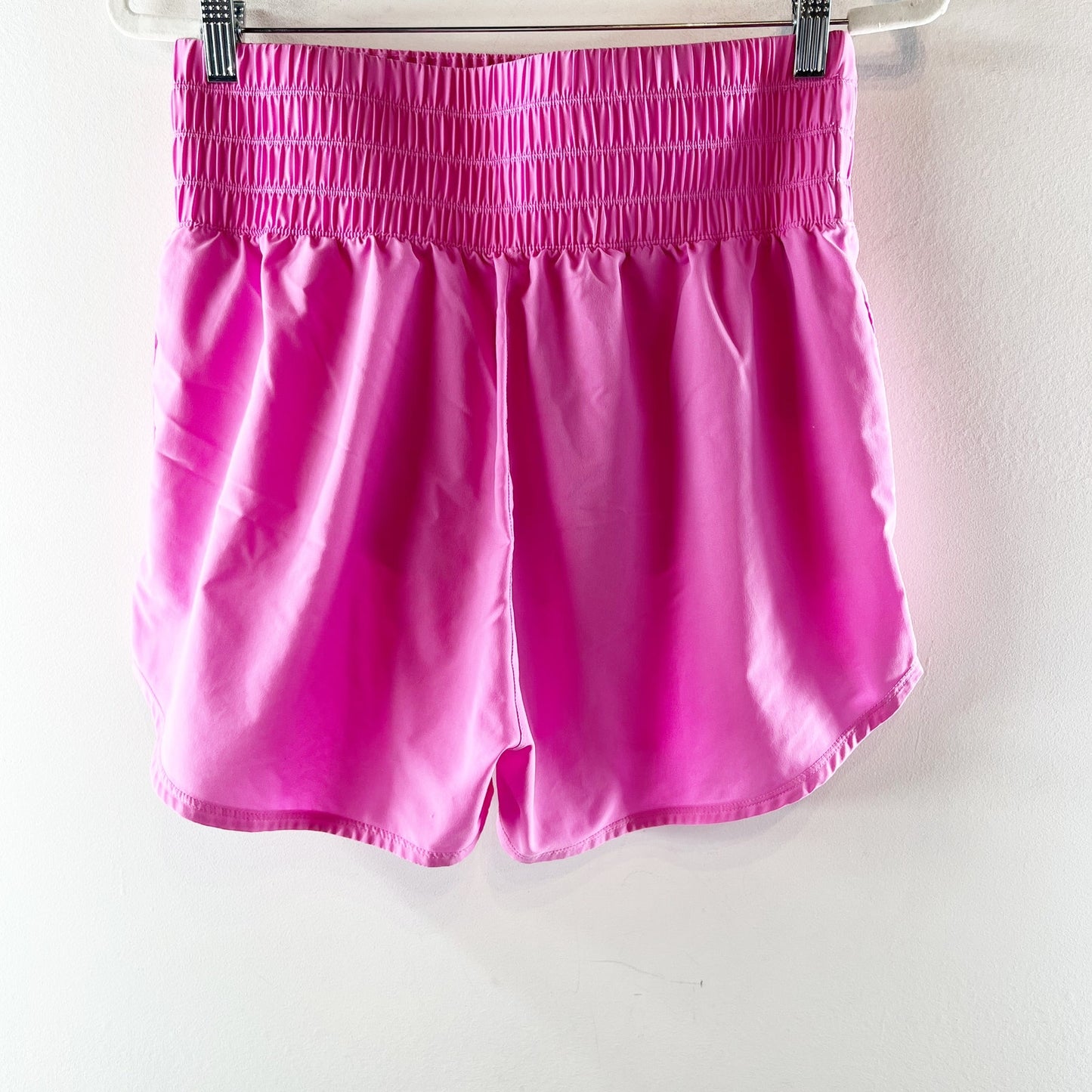 Nike Dri Fit High Rise Lined Running Active Shorts Bright Pink Large