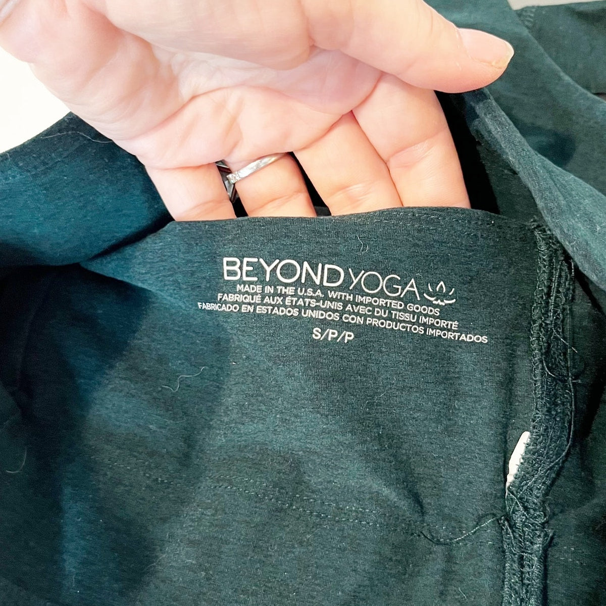 Beyond Yoga Spacedye Simplicity Long Line Bra Dark Spruce Green Heather Small